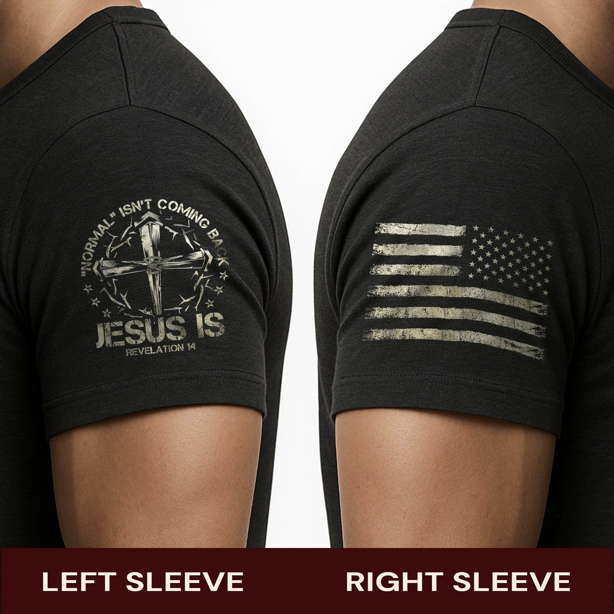Jesus Is Coming Back – Revelation 14 Patriotic Faith T-shirt - Rust Field Wear
