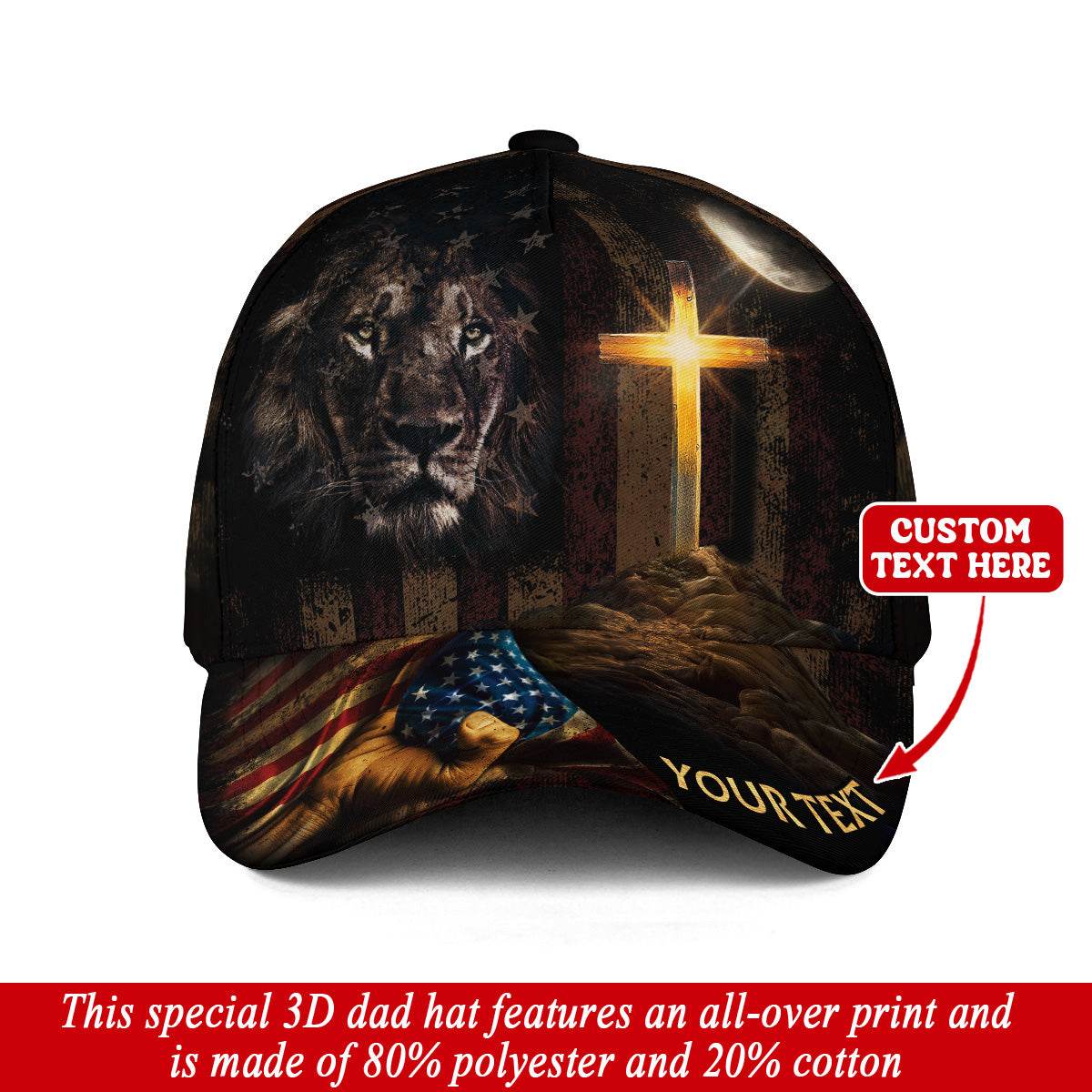 Kneel Before the Cross – Lion Customized Hat - Rust Field Wear