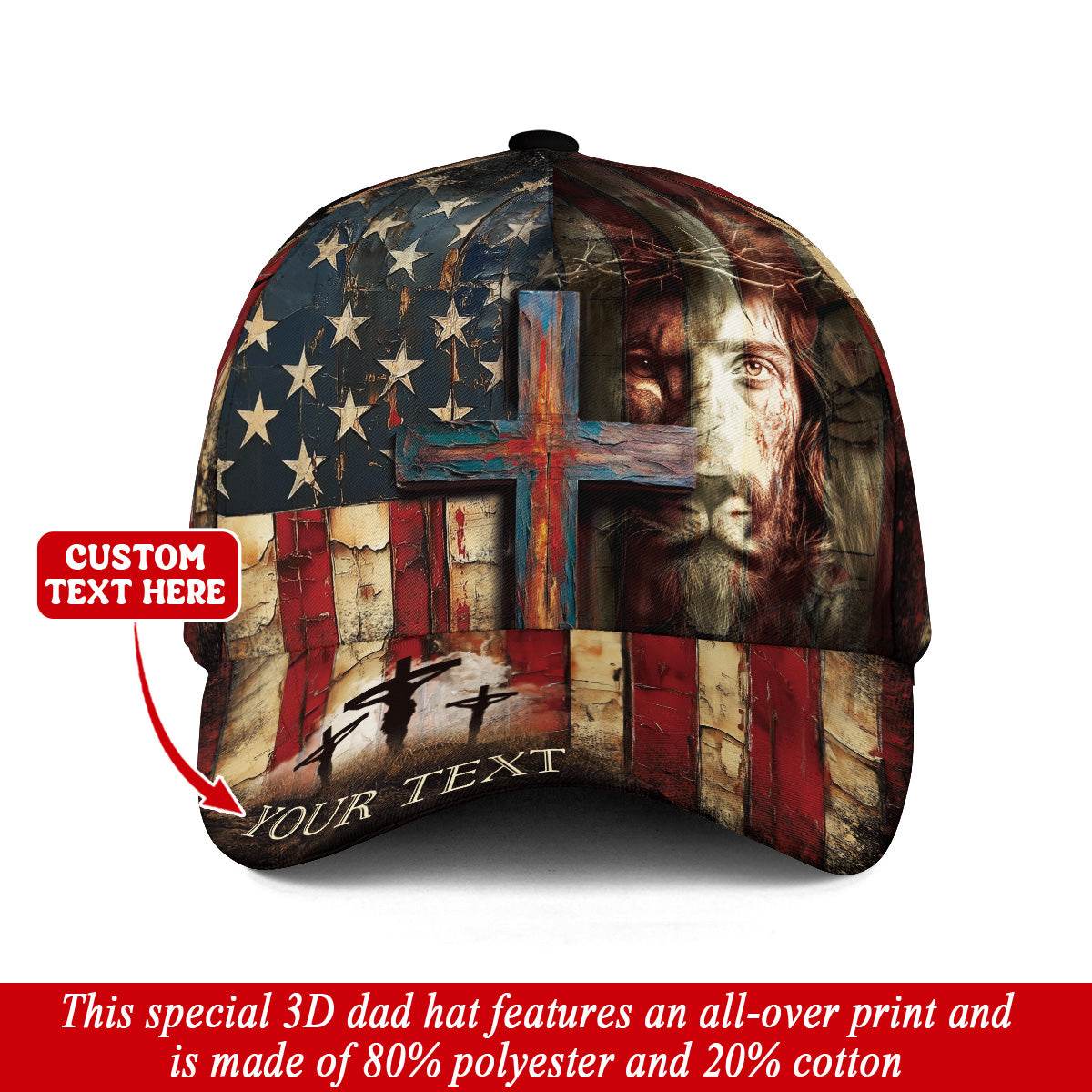 Blood-Stained Cross – Patriot Faith Customized Hat - Rust Field Wear
