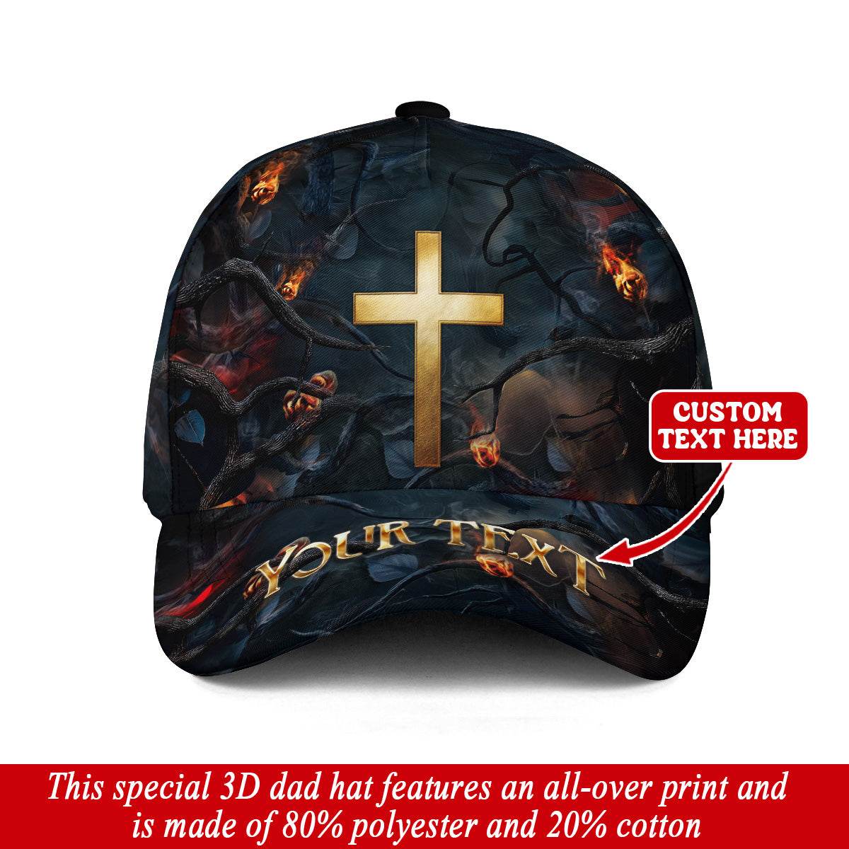 Cross in the Fire – Spiritual Warfare Customized Hat - Rust Field Wear