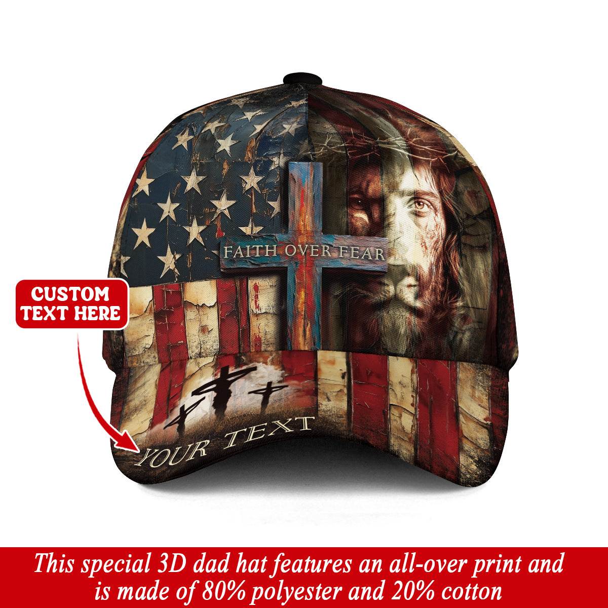 Custom Christian Faith Over Fear Hat For Men & Women - Rust Field Wear