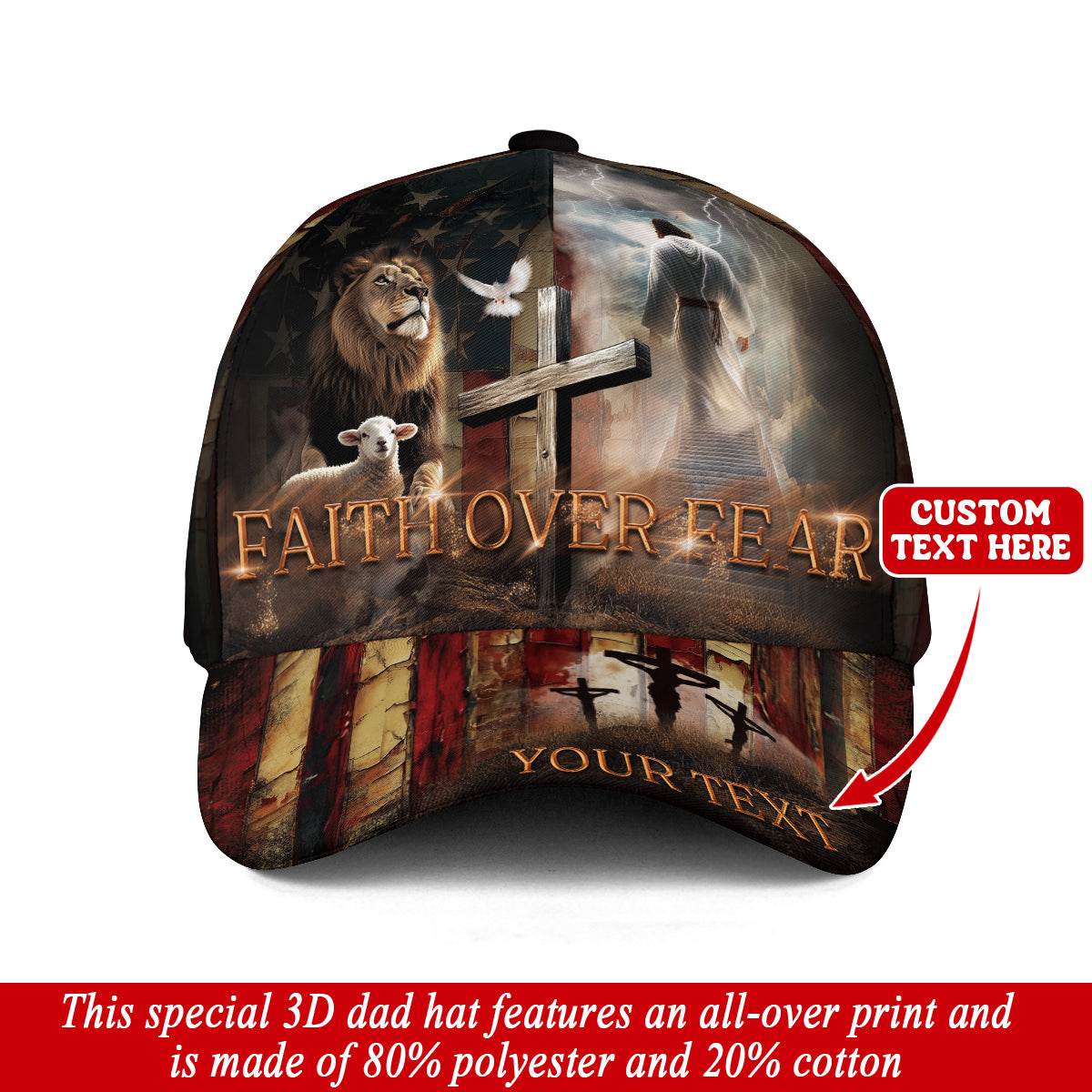 Faith Over Fear Hat – Custom Christian Cap - Rust Field Wear