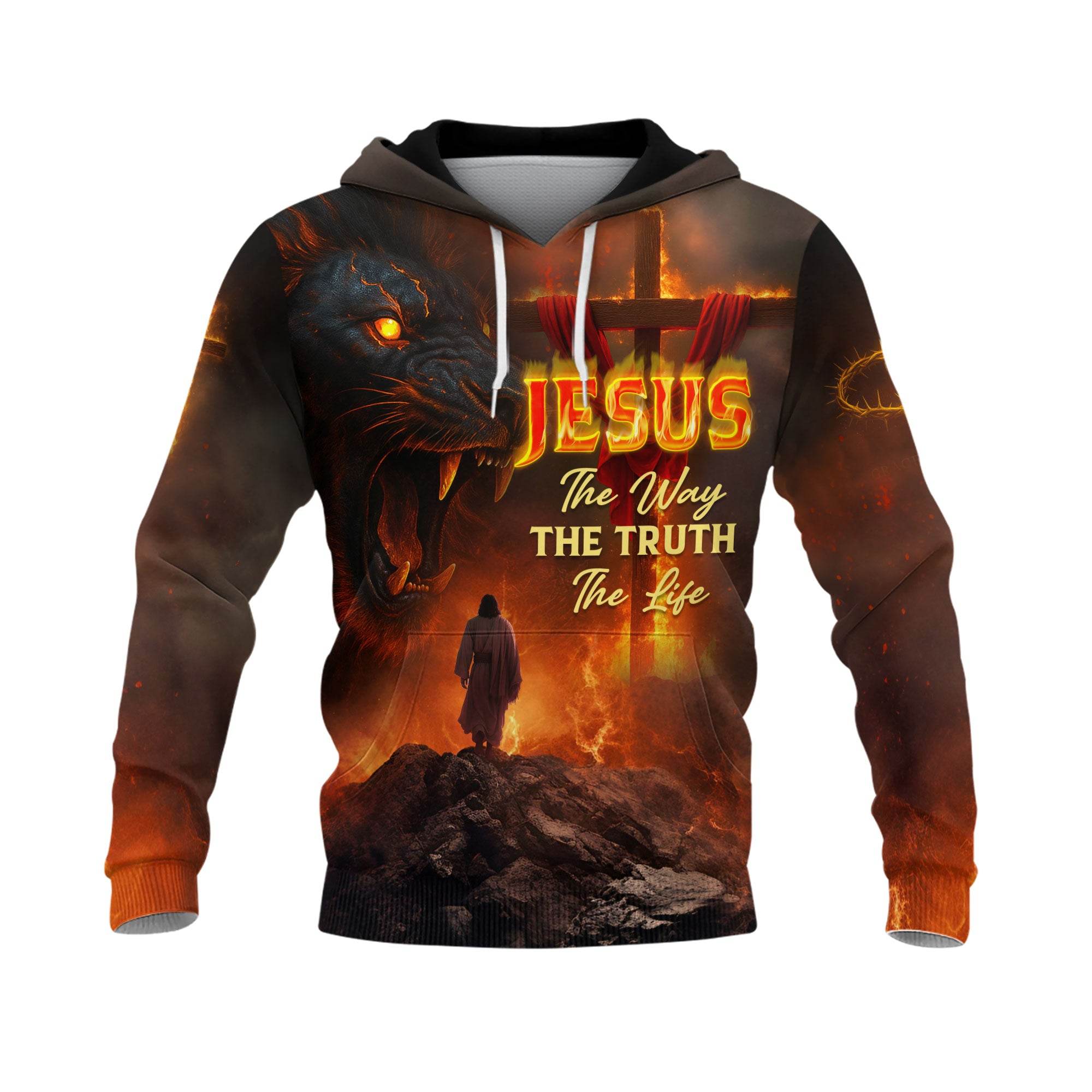 Walk Through The Fire "The Way The Truth The Life" Christian Hoodie