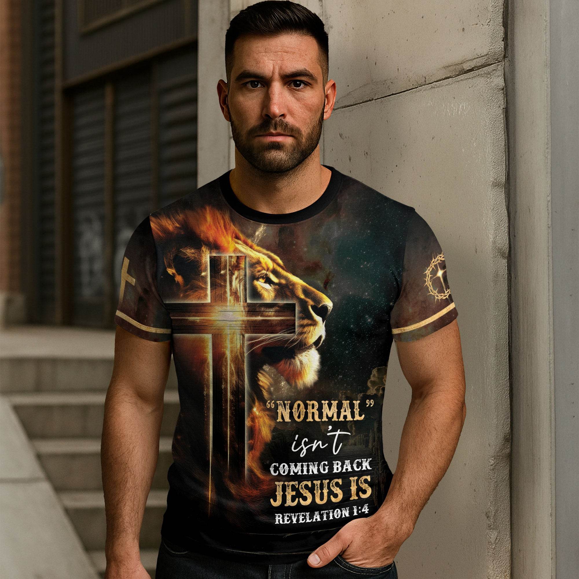 "Jesus Is Coming Back" Glowing Cross Of Light Faith T-Shirt