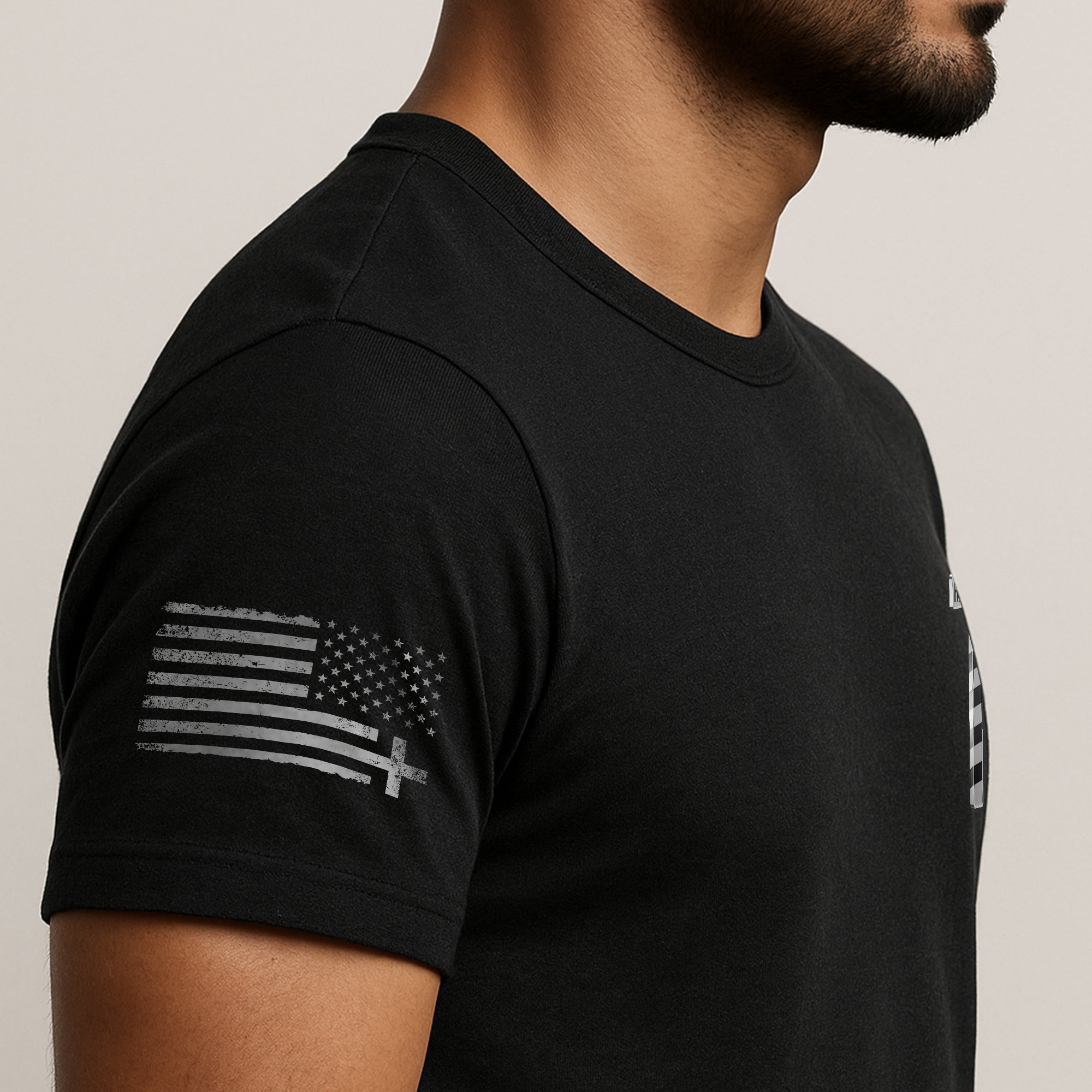 Faith Over Fear American USA Flag Cross Christian T-Shirt