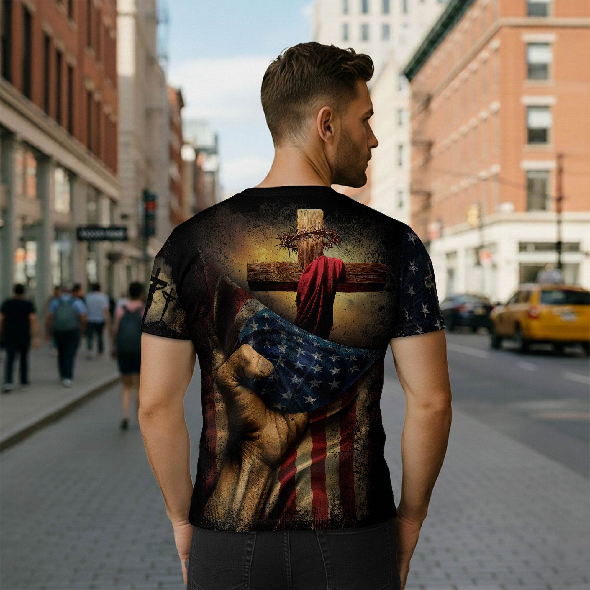 I Can’t But I Know A Guy – Patriotic Cross Christian T-shirt - Rust Field Wear