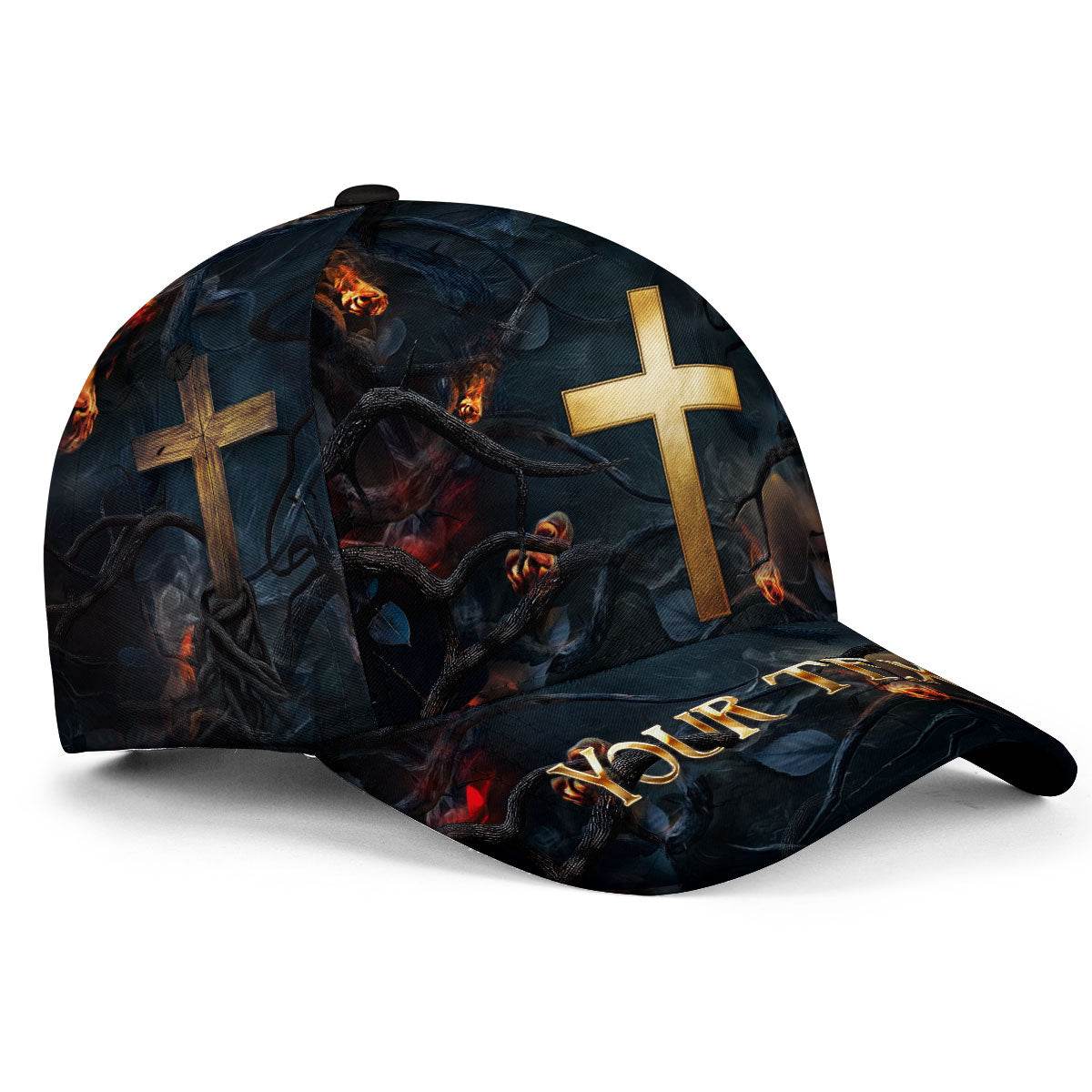 Cross in the Fire – Spiritual Warfare Customized Hat - Rust Field Wear