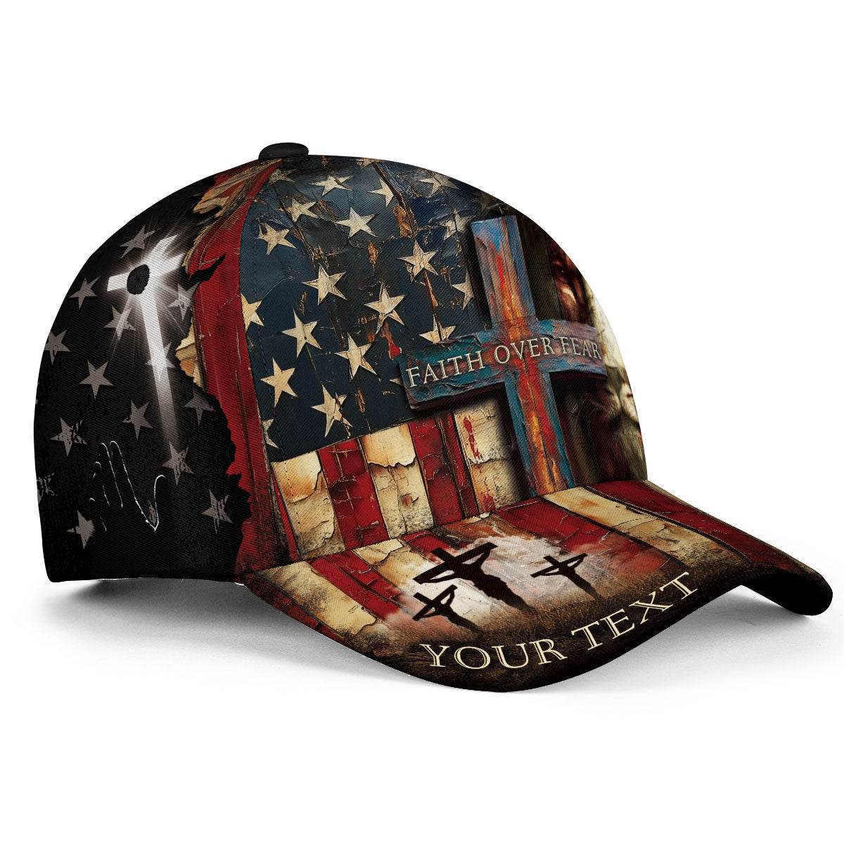 Custom Christian Faith Over Fear Hat For Men & Women - Rust Field Wear