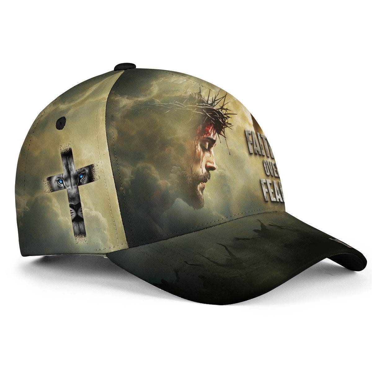 Custom Faith Over Fear Resurrection Hat - Rust Field Wear
