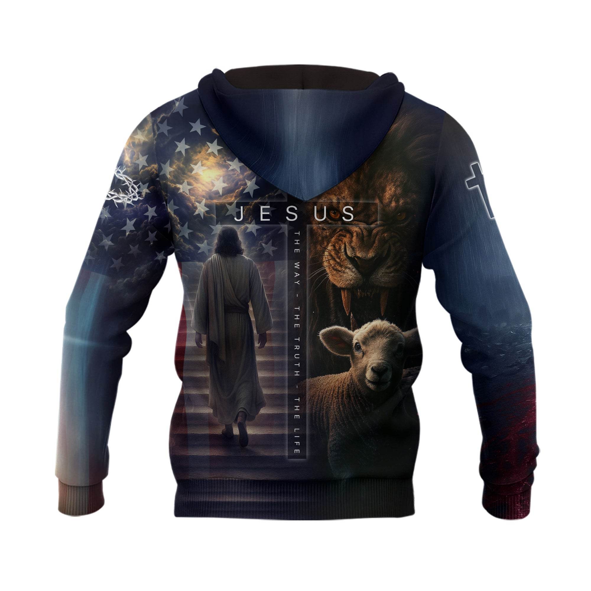 He Broke The Chains "The Way The Truth The Life" Christian Hoodie