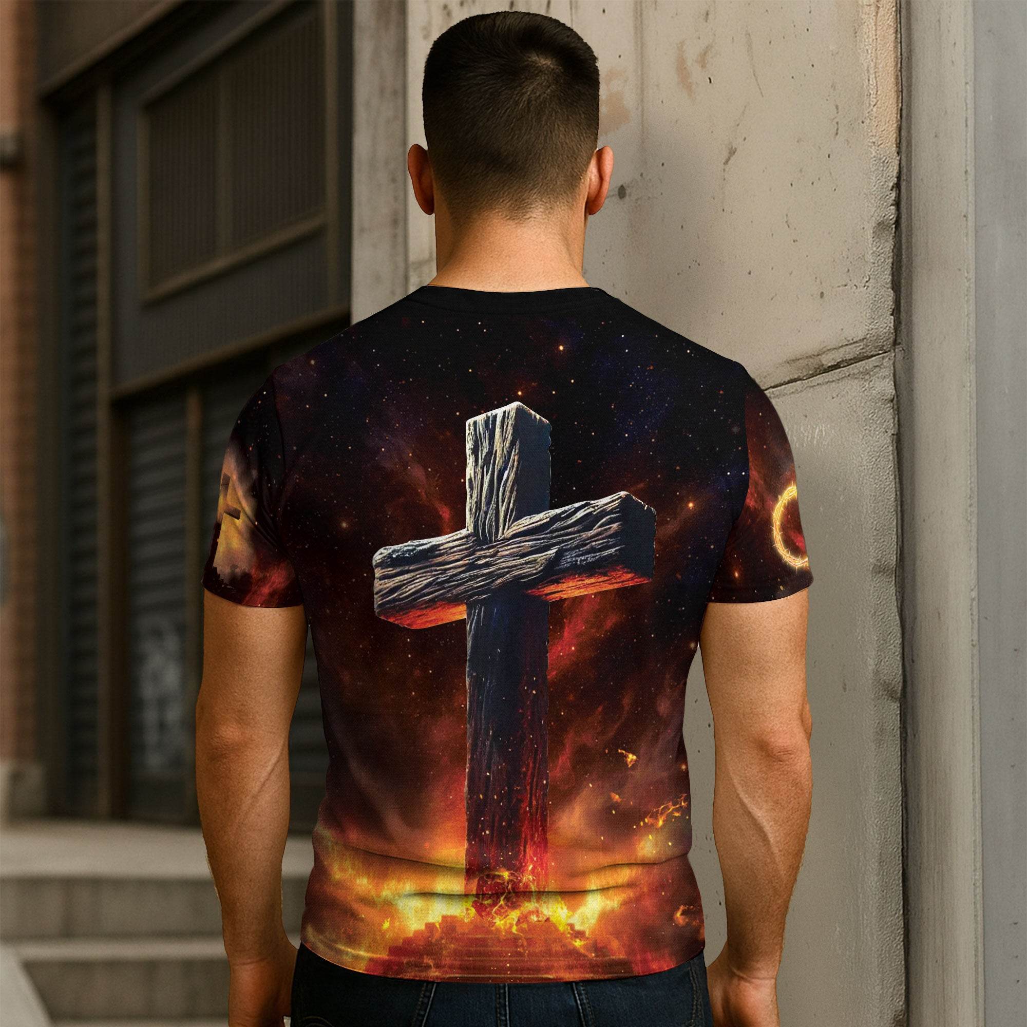 "Jesus Is Coming Back" Forged In Fire Cross And Lion T-Shirt