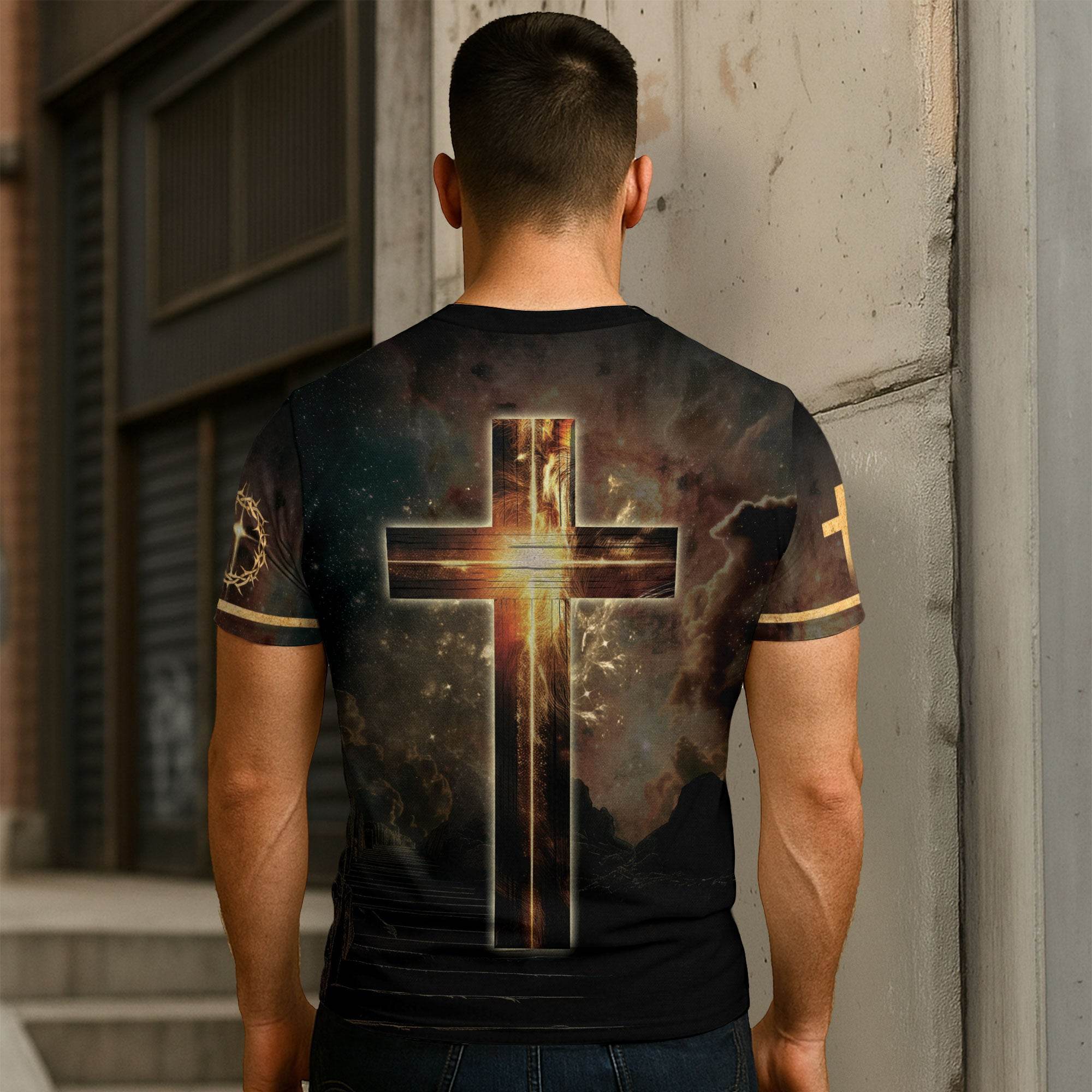 "Jesus Is Coming Back" Glowing Cross Of Light Faith T-Shirt