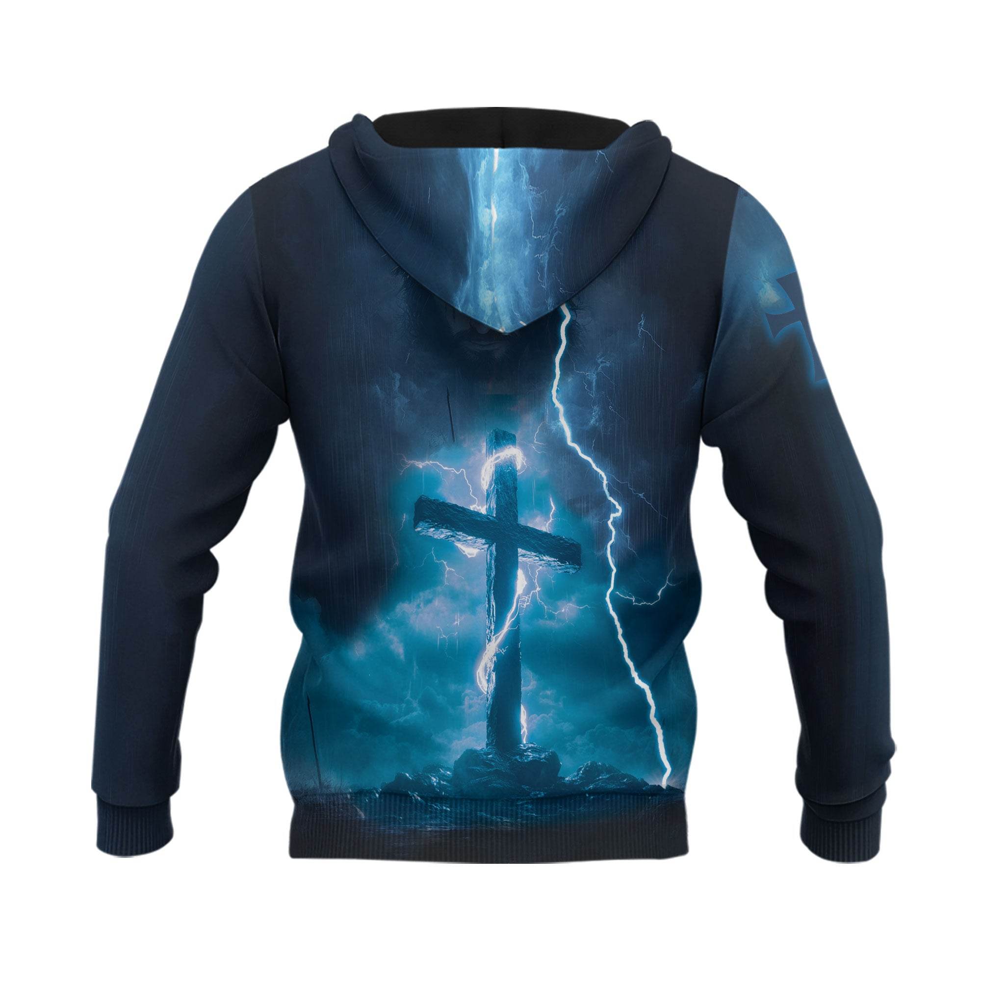 Faith Over Fear The Cross In The Storm Christian Hoodie - Rust Field Wear
