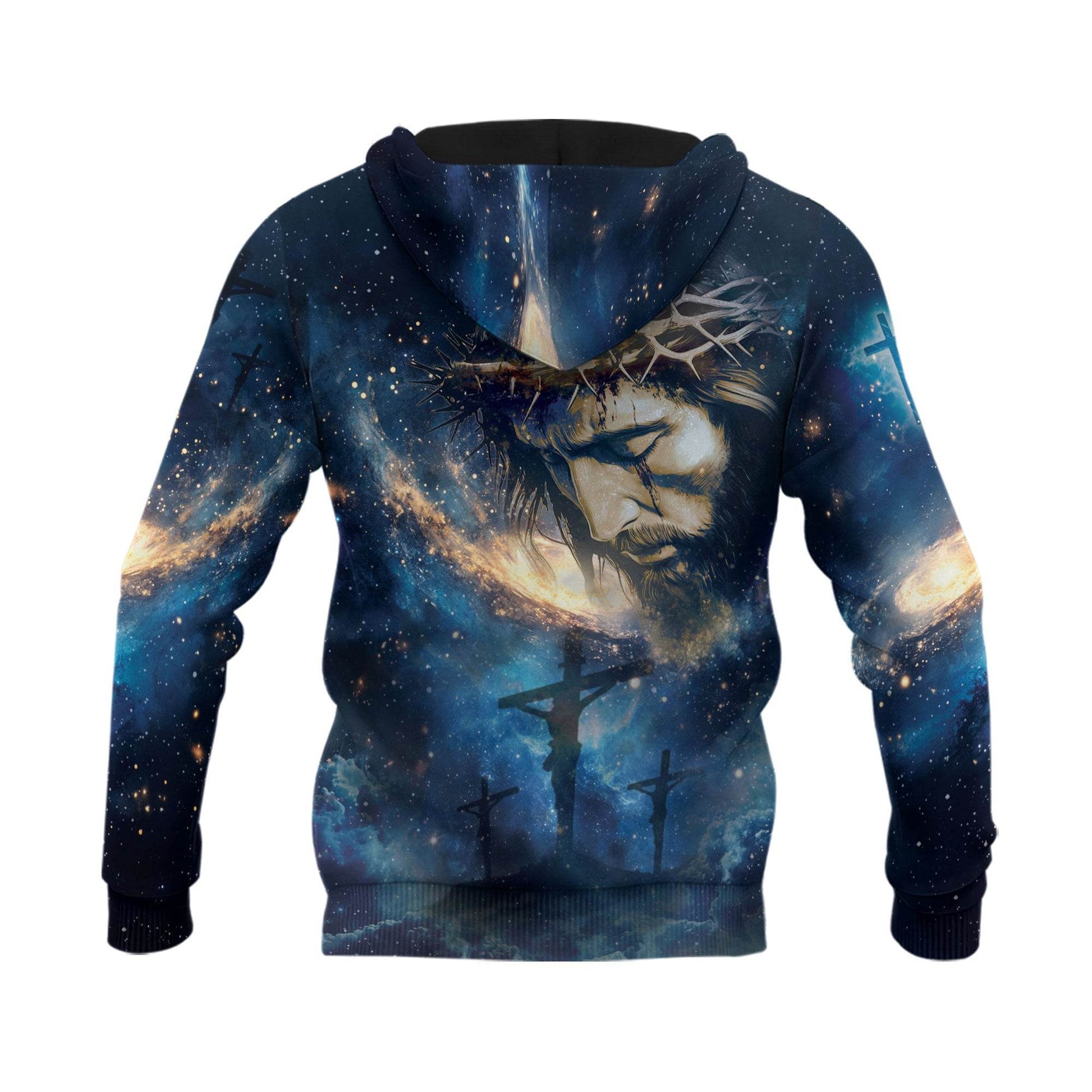 Faith Over Fear Cosmic Lion And Jesus Christian Hoodie - Rust Field Wear