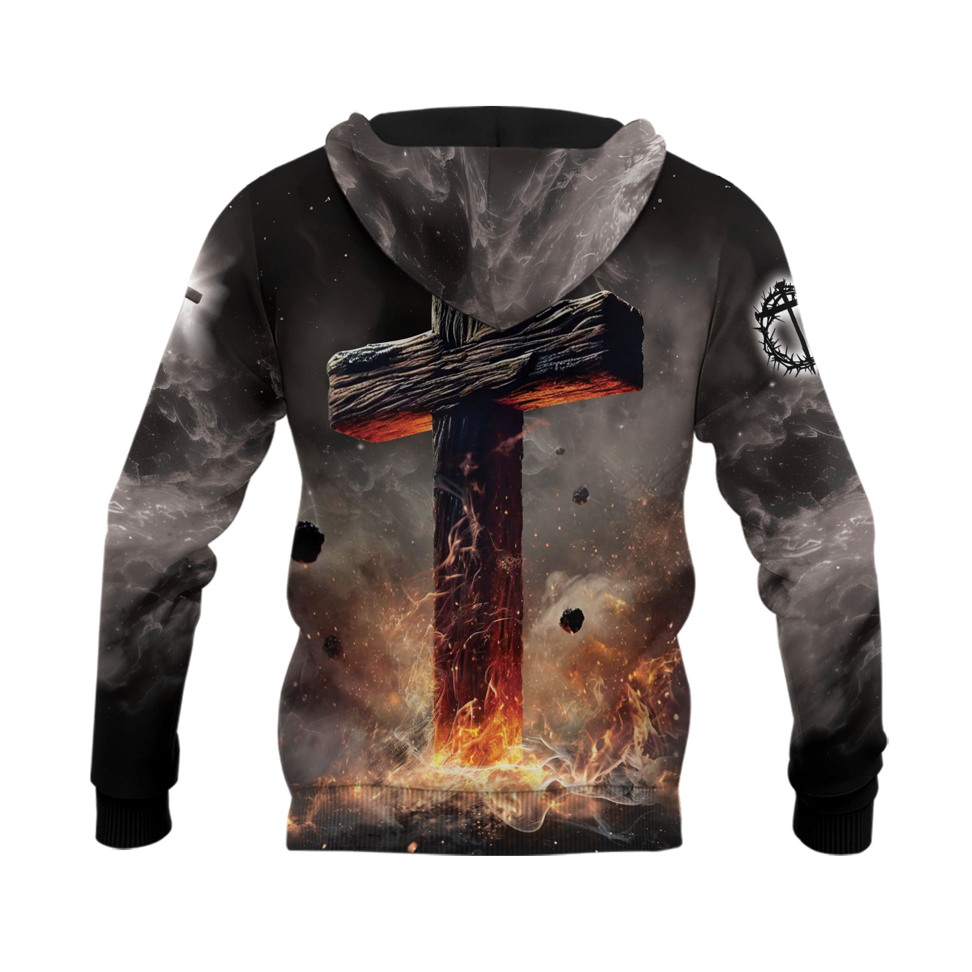 Faith Over Fear Lion Cross Hoodie