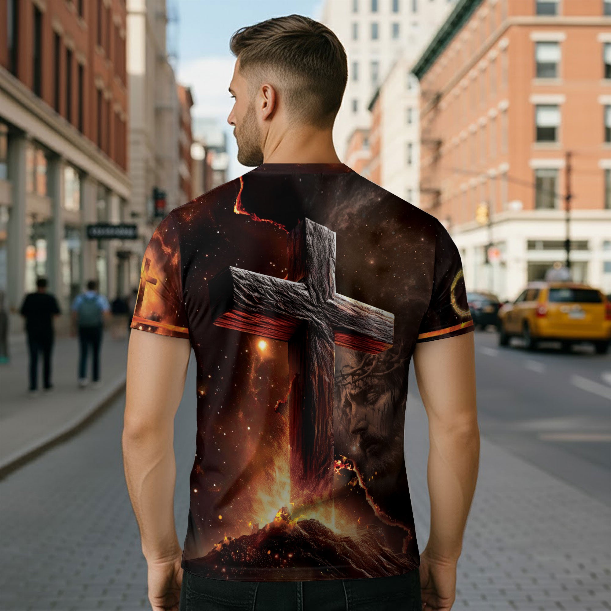 Crown of Thorns Lion Jesus The Way The Truth The Life Christian T-Shirt