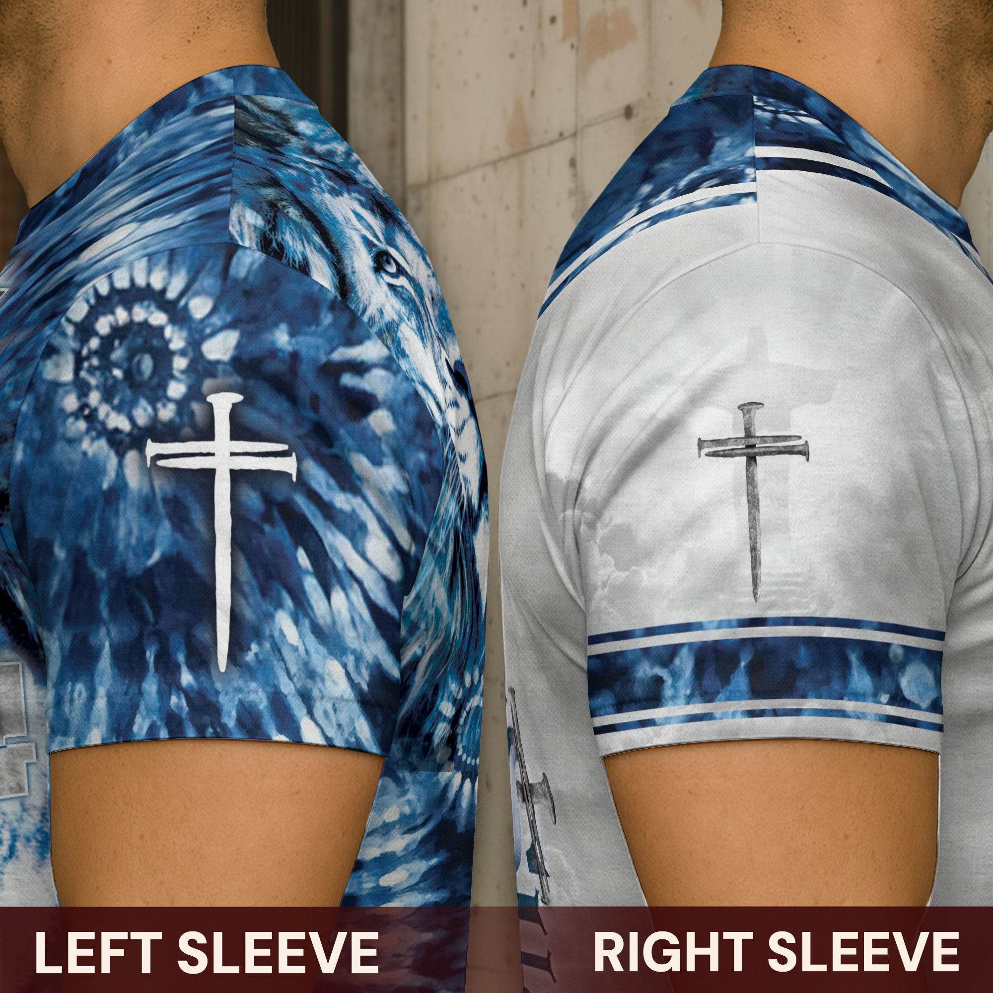 Jesus The Way The Truth The Life Bold Blue Lion Tee (2 Side Version) - Rust Field Wear