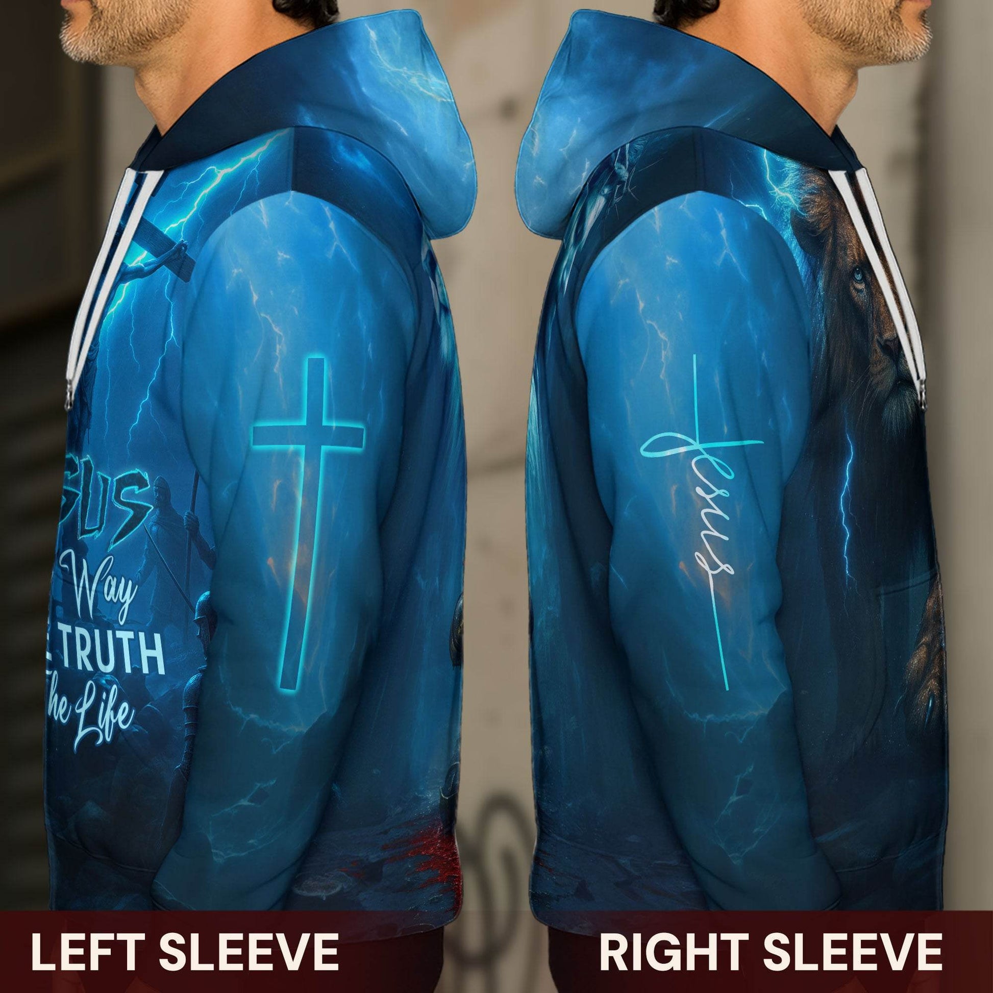 The Way The Truth The Life Christian Warrior Faith Hoodie - Rust Field Wear