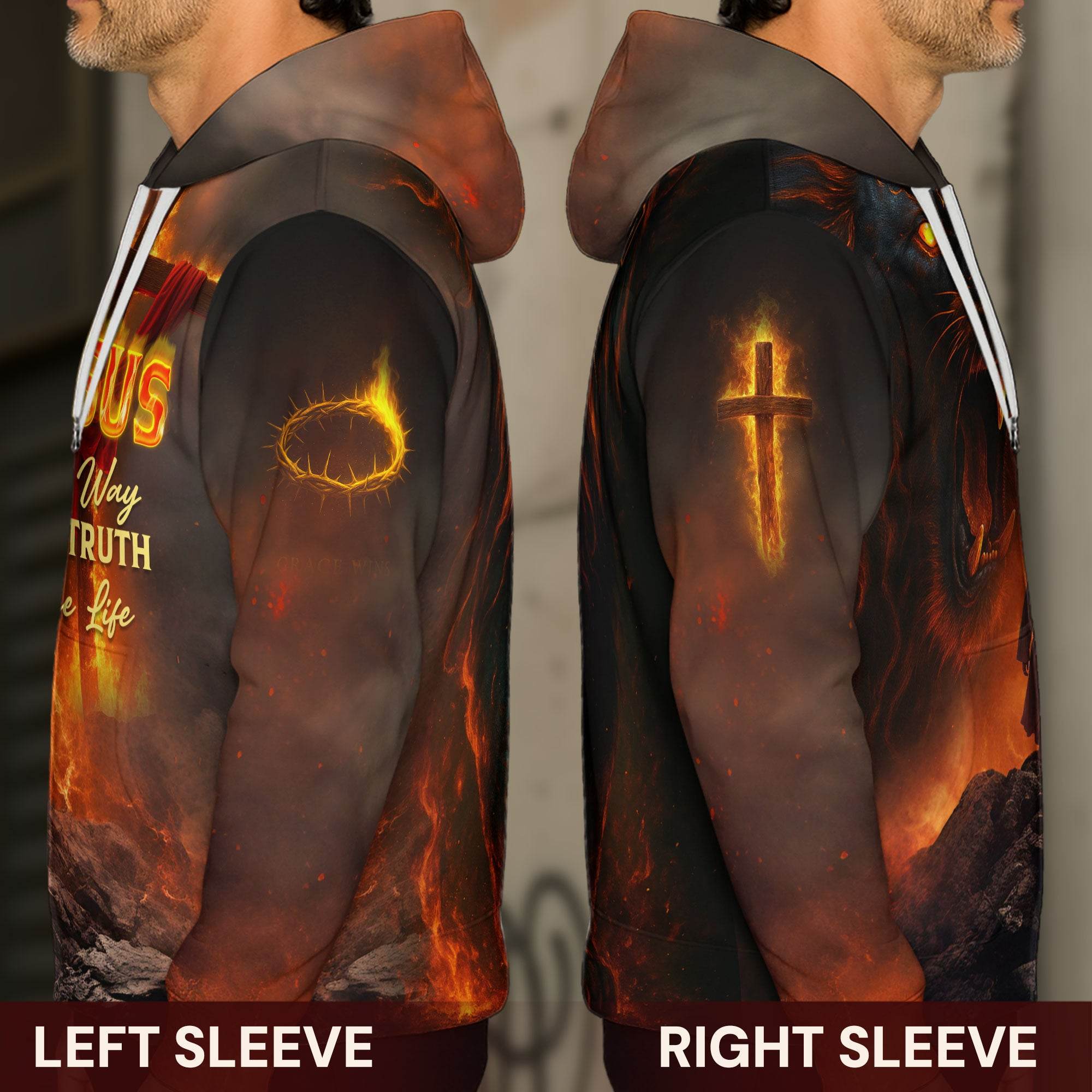 Walk Through The Fire "The Way The Truth The Life" Christian Hoodie