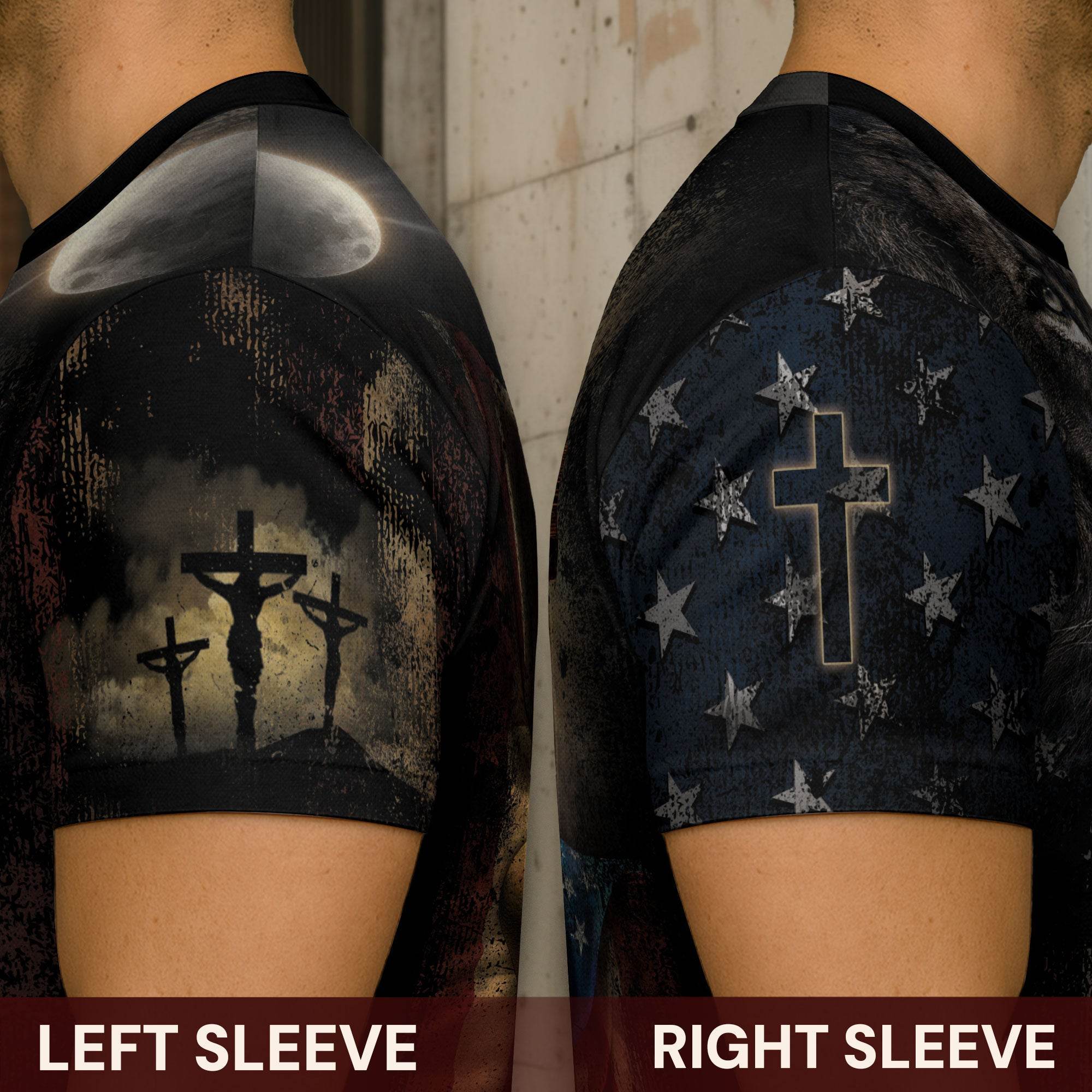 Faith Over Fear | Cross of Light & Warrior Lion Christian Shirt - Rust Field Wear