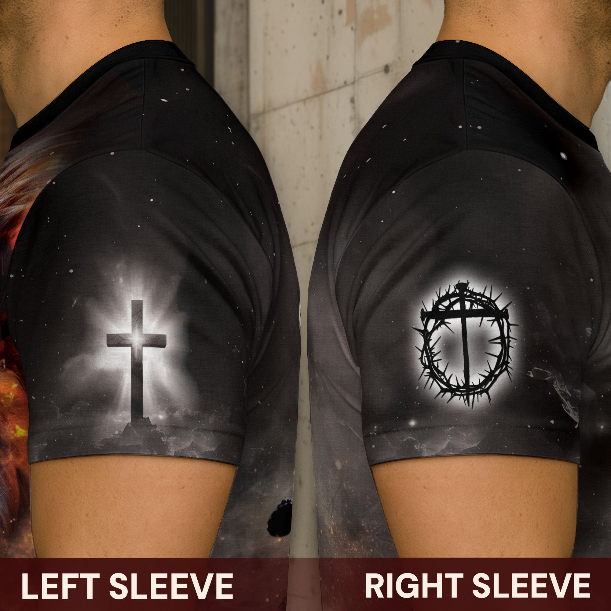 Faith Over Fear T-Shirt – Lion and Cross Full Print Design