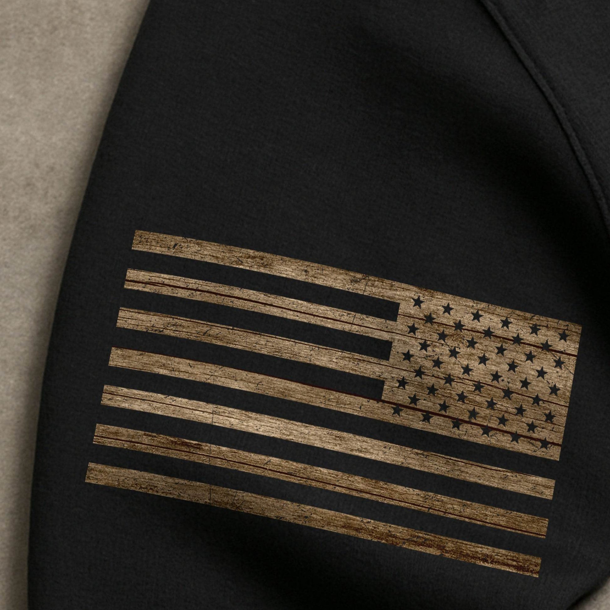 Faith Over Fear American Flag Cross & Crown Hoodie - Rust Field Wear