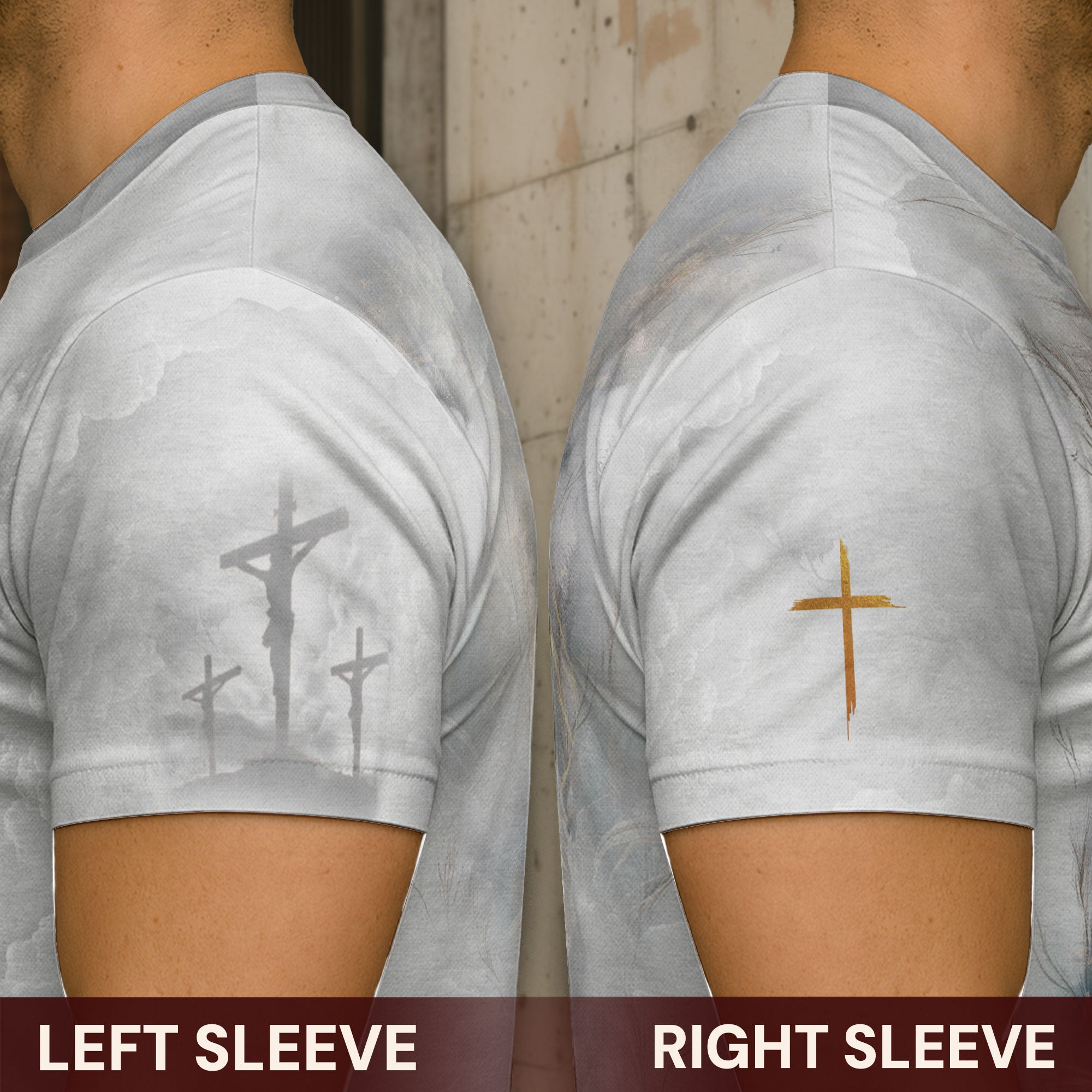 Redeemed Christian T-Shirt Lion Cross White Heaven Design
