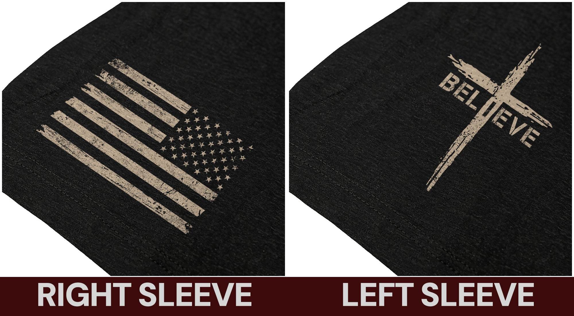 Believe Cross Crown Of Thorns Christian T-shirt - Rust Field Wear