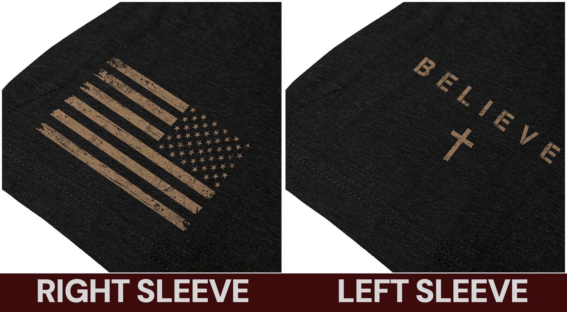 Believe In The Cross – Rustic Wood Christian T-shirt - Rust Field Wear