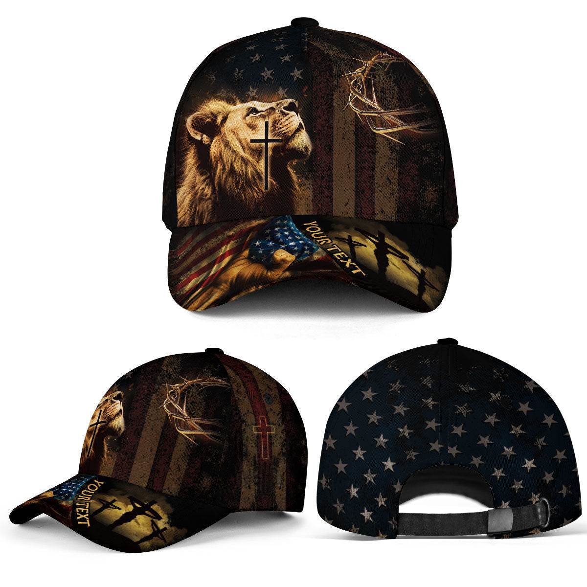 Lion of Judah – Christian Patriot Customized Hat - Rust Field Wear