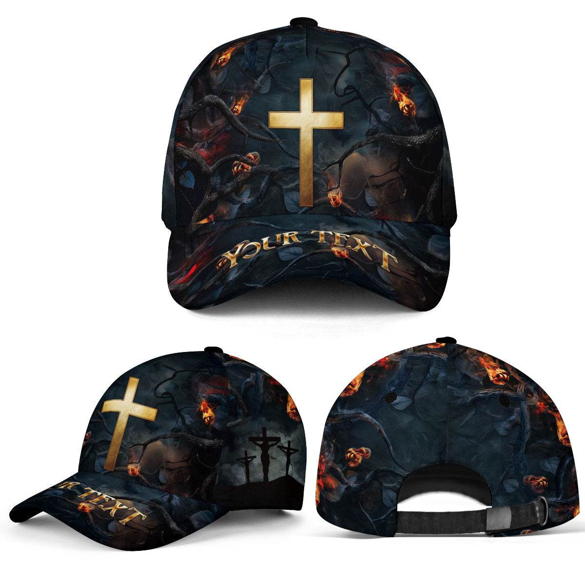 Cross in the Fire – Spiritual Warfare Customized Hat - Rust Field Wear