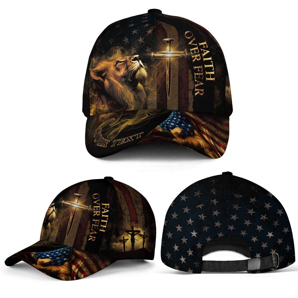Custom Faith Over Fear Hat - Rust Field Wear