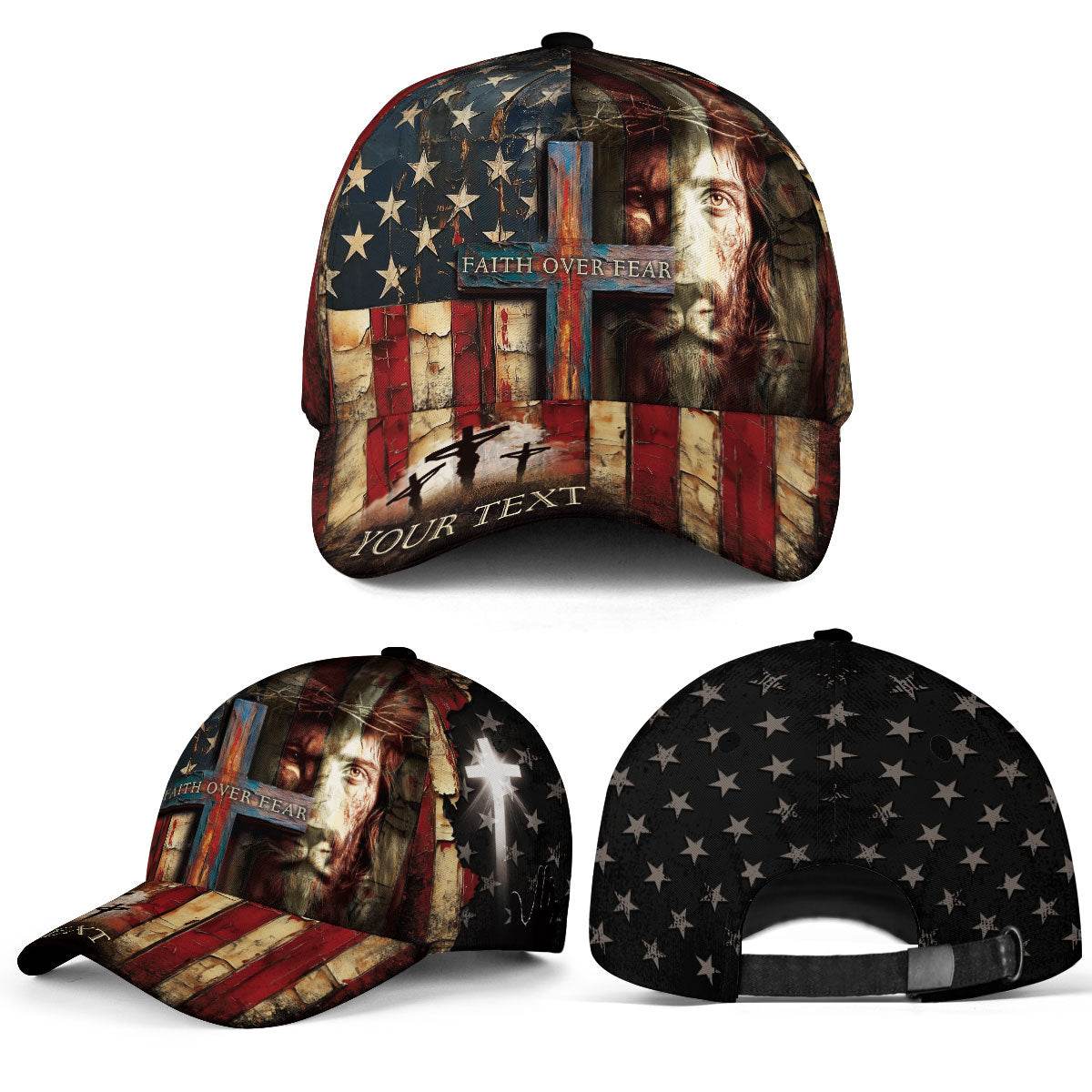 Custom Christian Faith Over Fear Hat For Men & Women - Rust Field Wear