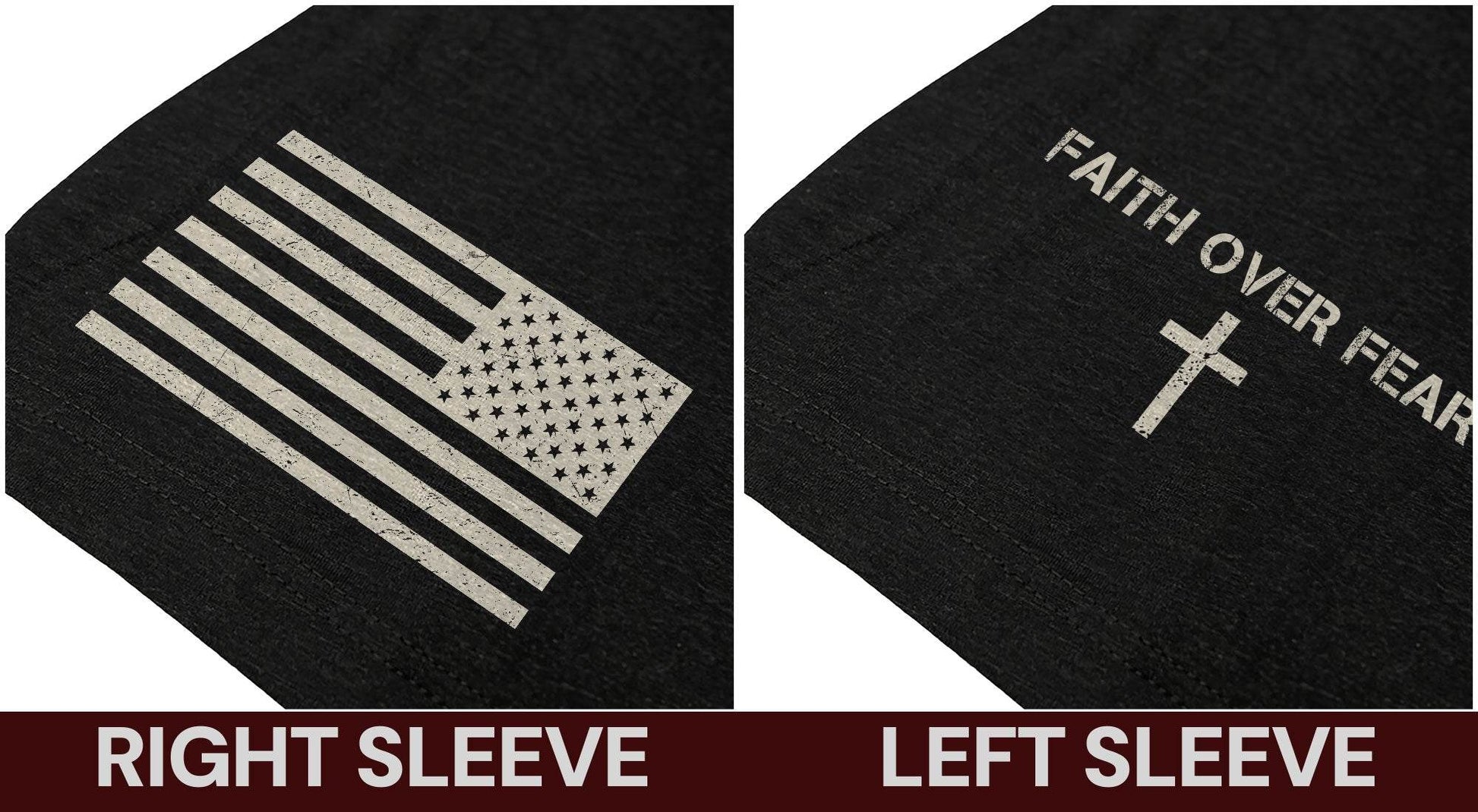 Faith Over Fear Shirt – Daisy Cross USA Flag Christian Tee - Rust Field Wear