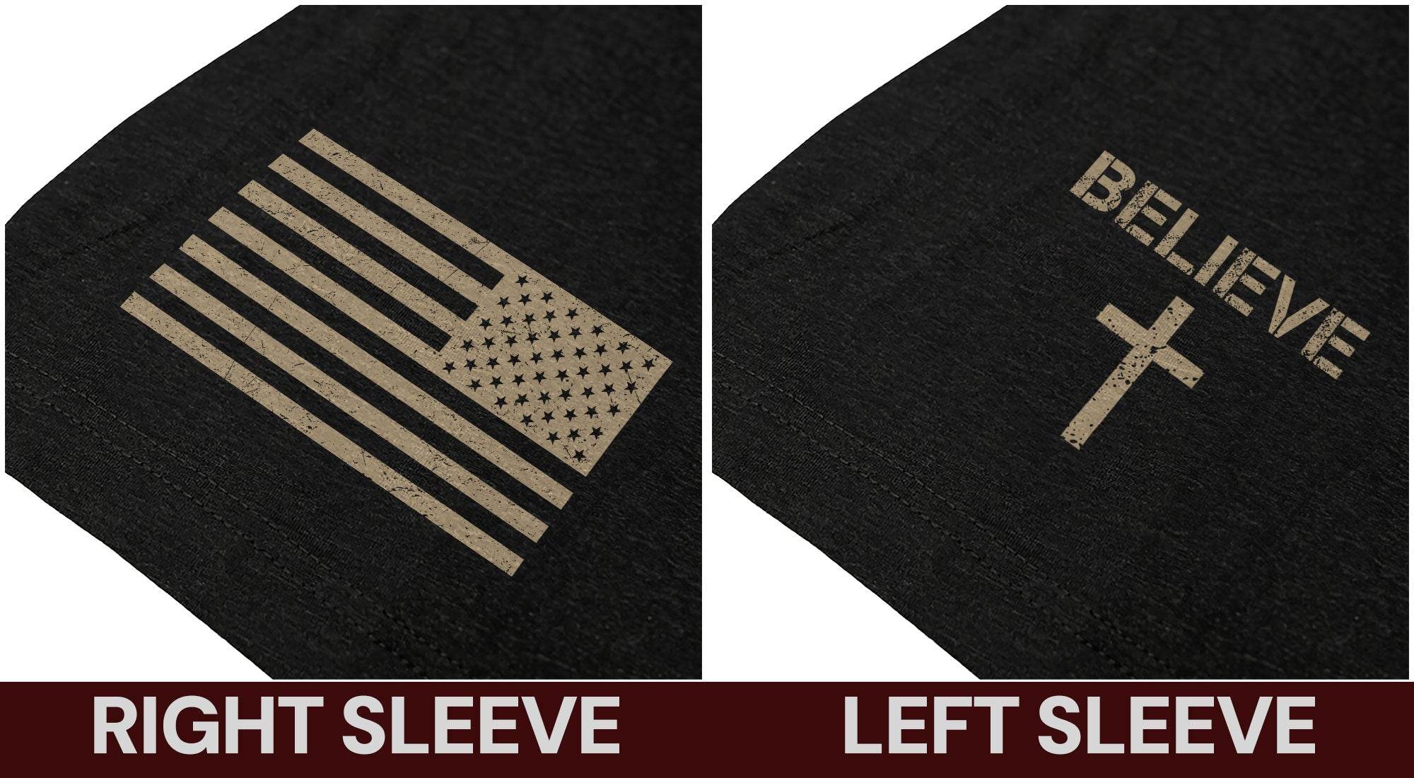 Believe Cross & Dove American Flag T-Shirt - Rust Field Wear