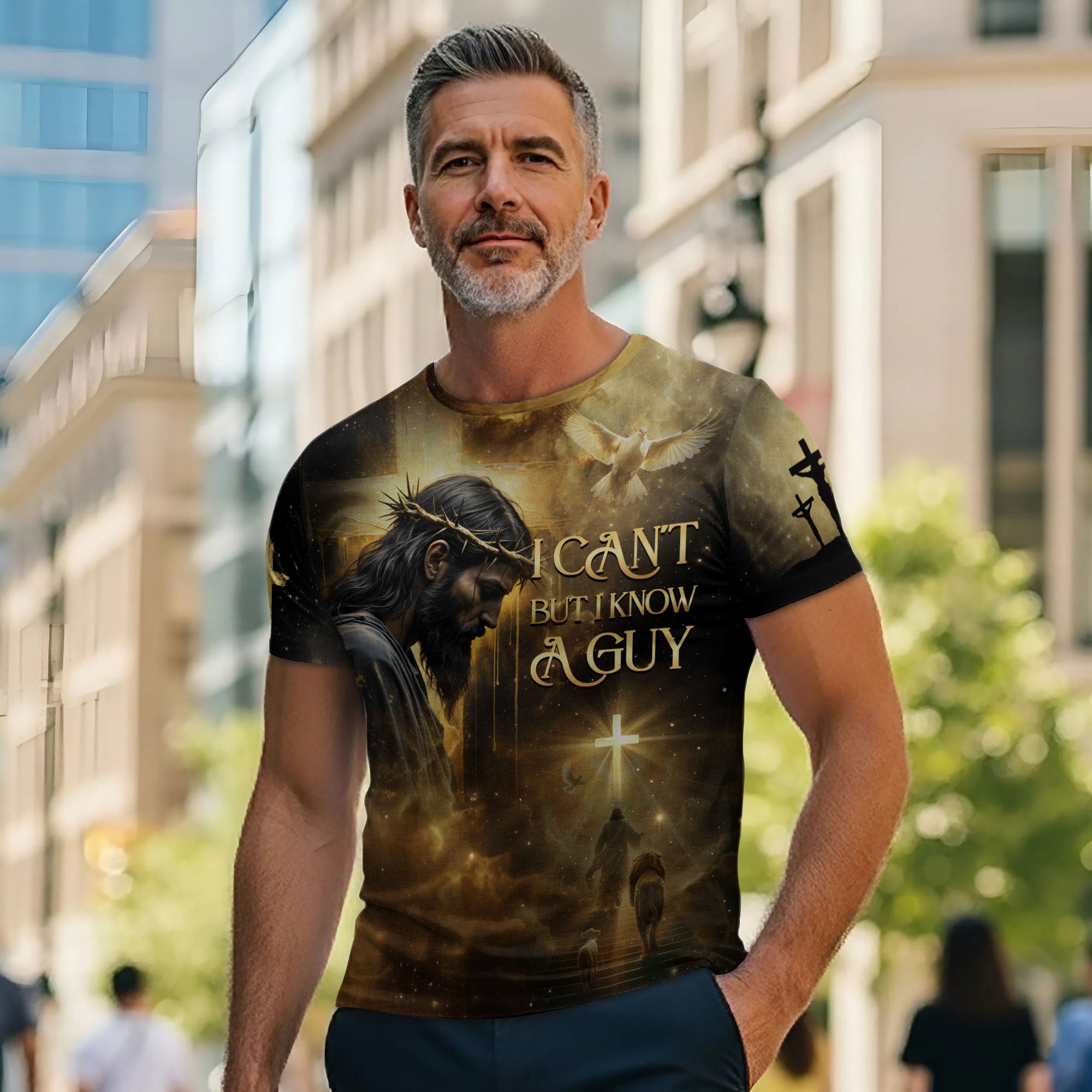 I Can’t But I Know A Guy Jesus Lion Of Judah Crown Of Glory Christian T-Shirt