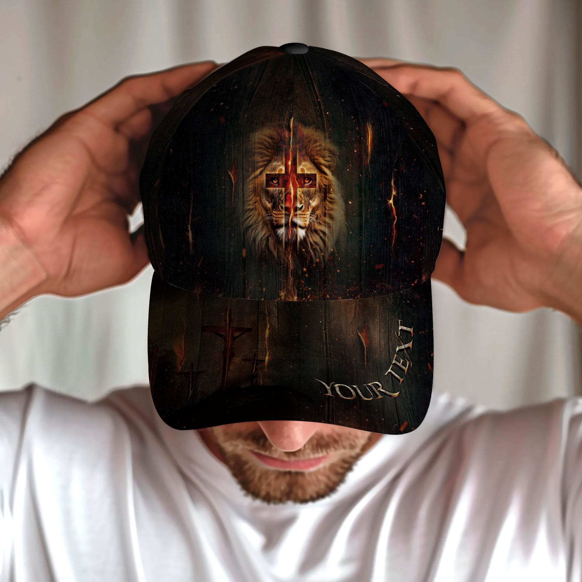 Lion of Judah Cross – Custom Christian Hat - Rust Field Wear
