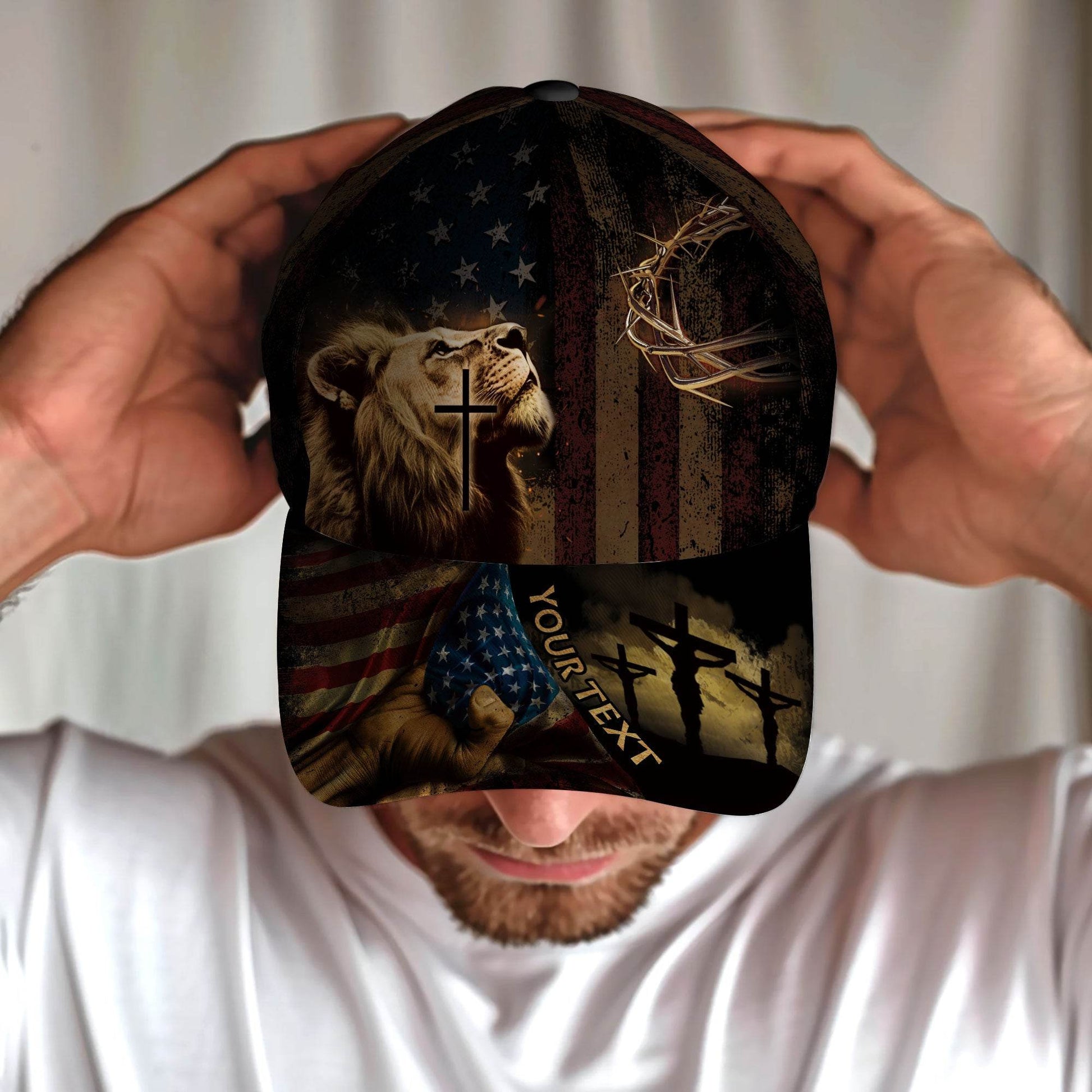 Lion of Judah – Christian Patriot Customized Hat - Rust Field Wear