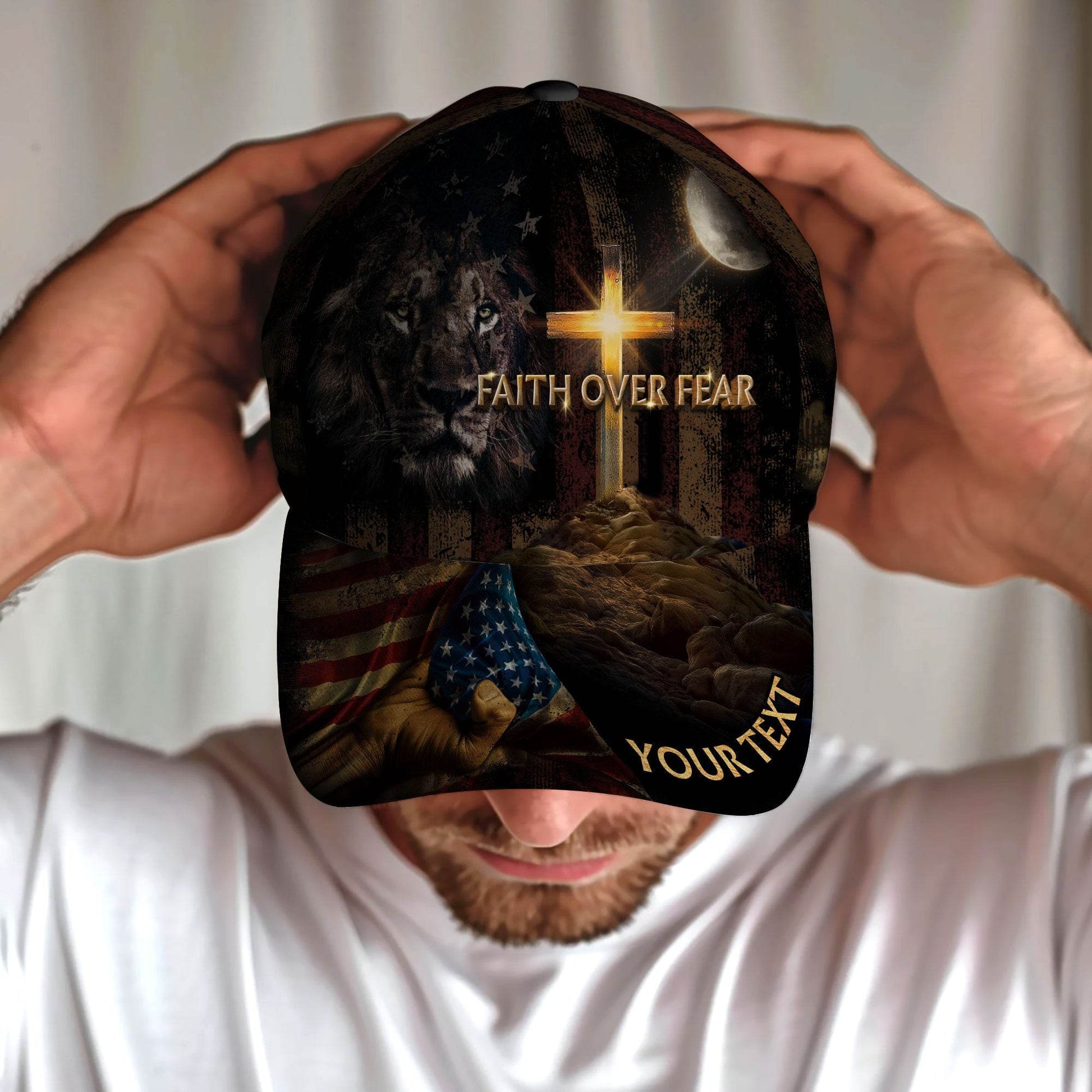 Custom Christian Faith Over Fear Hat - Rust Field Wear