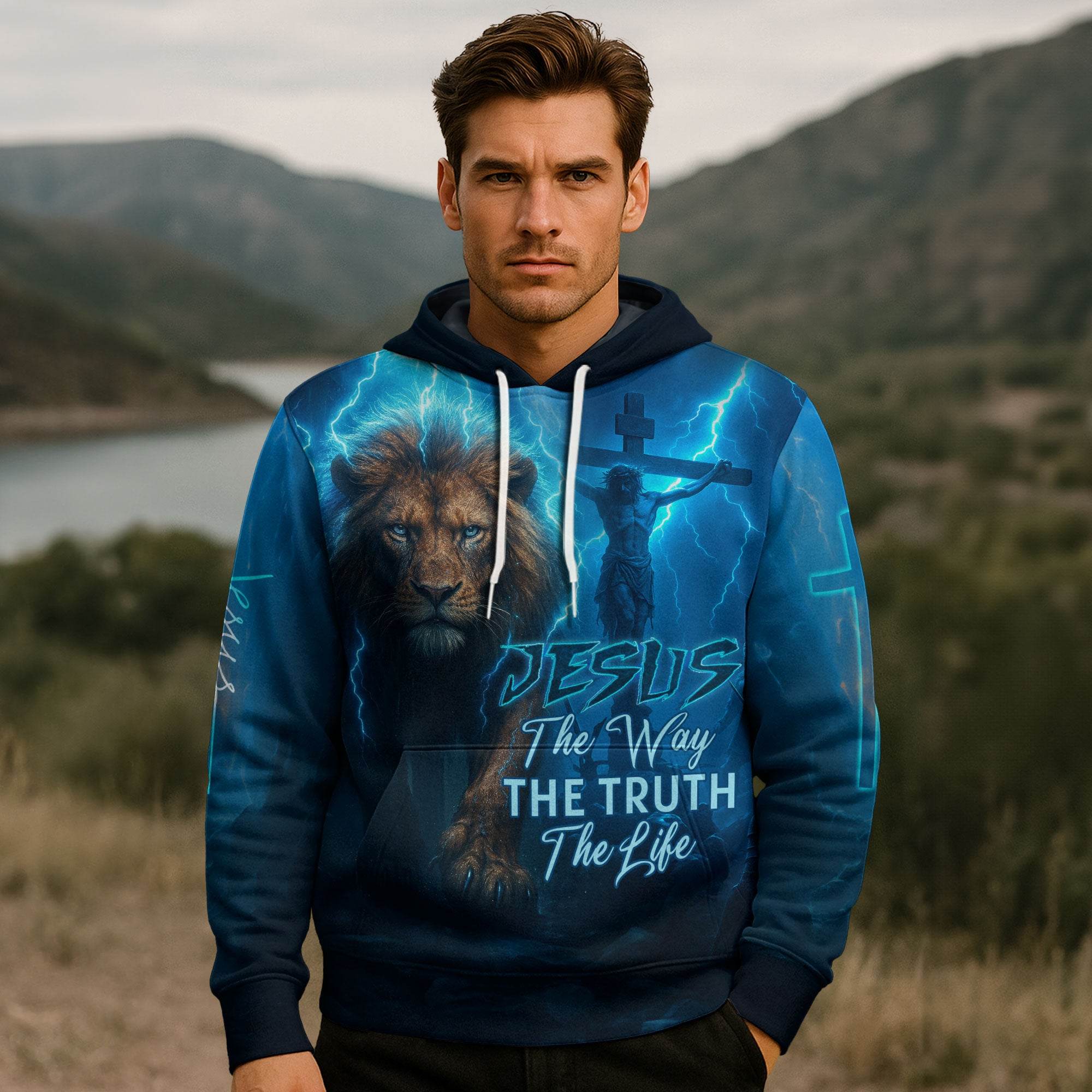 The Way The Truth The Life Christian Warrior Faith Hoodie - Rust Field Wear