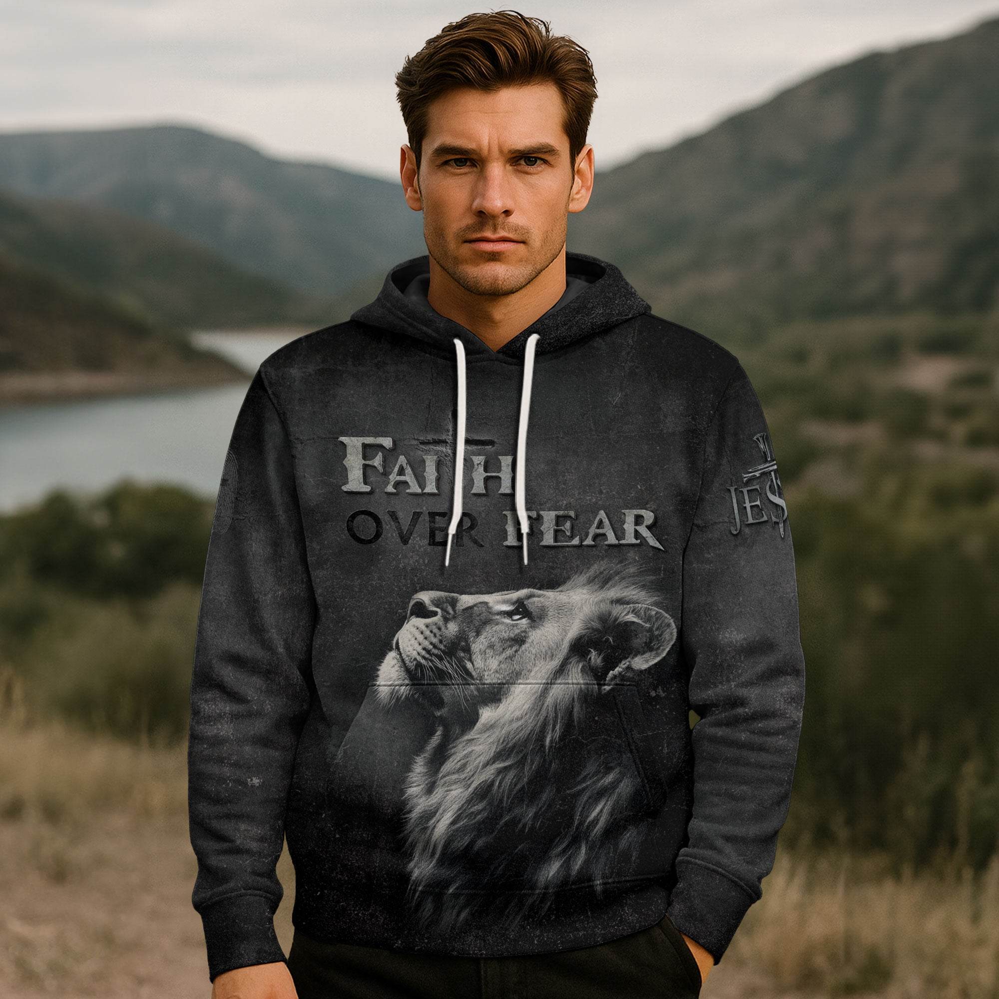 Look To The Cross And Not The Darkness "Faith Over Fear" Hoodie