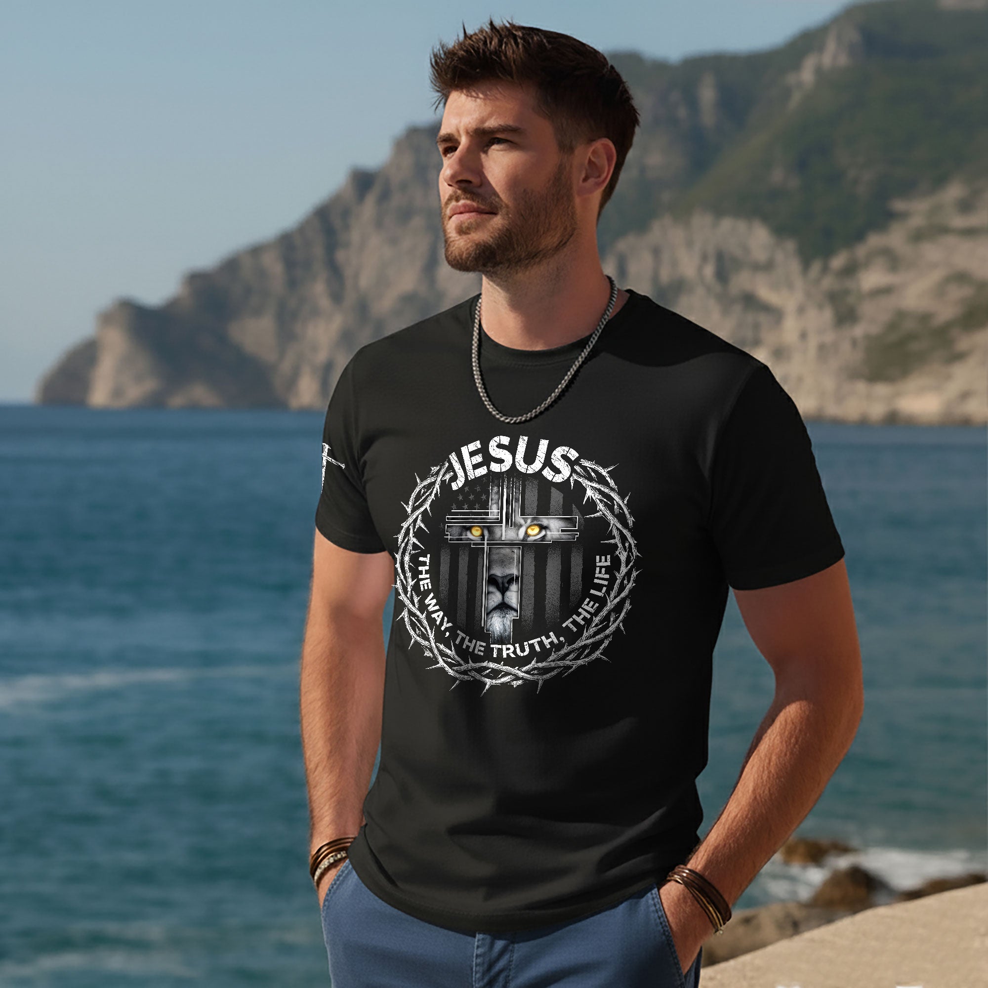 Jesus The Way The Truth The Life Crown of Thorns T-Shirt