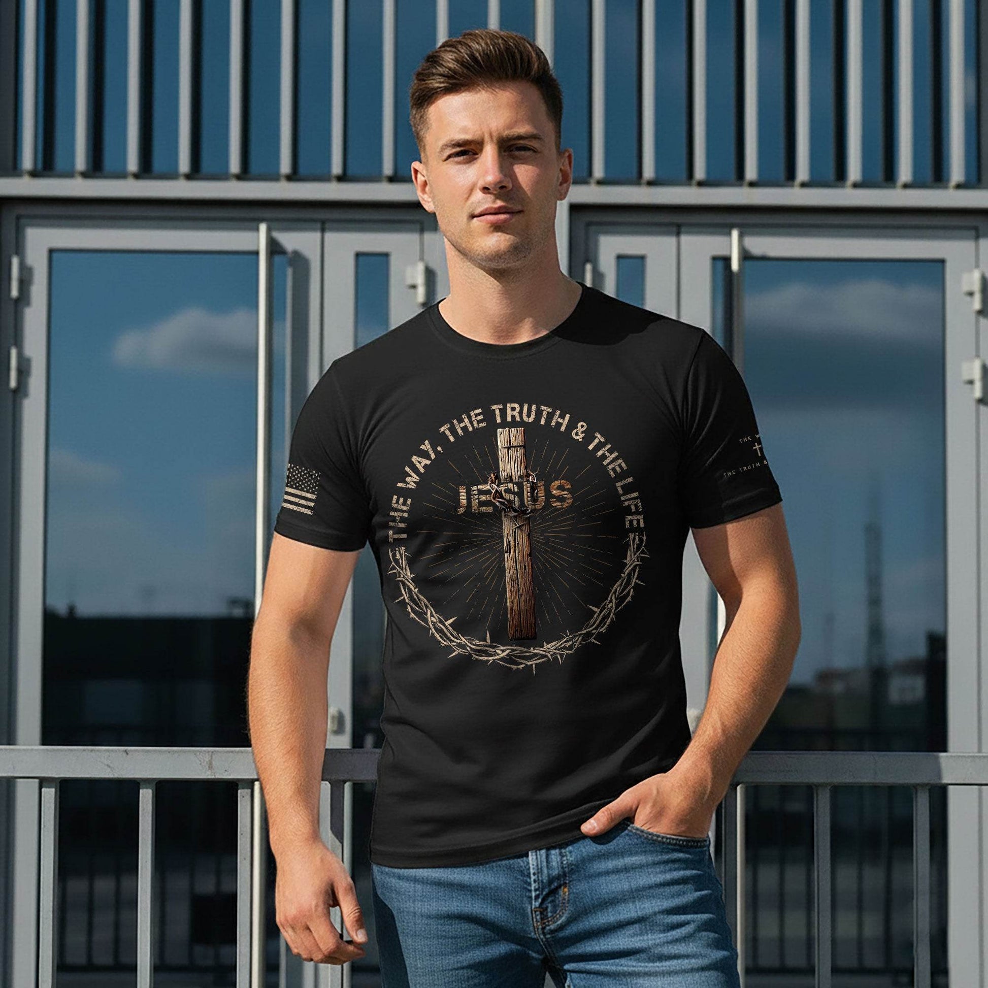 Jesus - The Way The Truth The Life T-shirt - Rust Field Wear