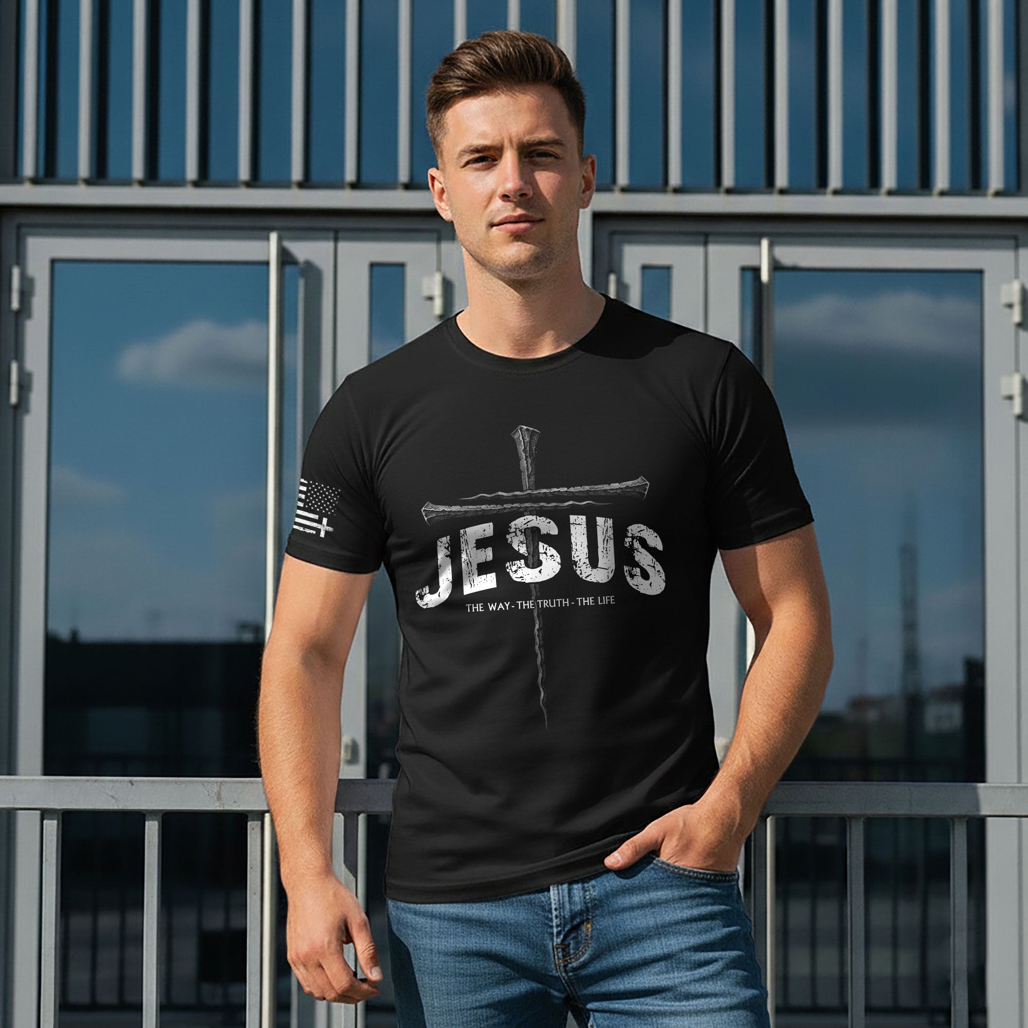 Jesus Cross Christian T-Shirt – The Way, The Truth, The Life