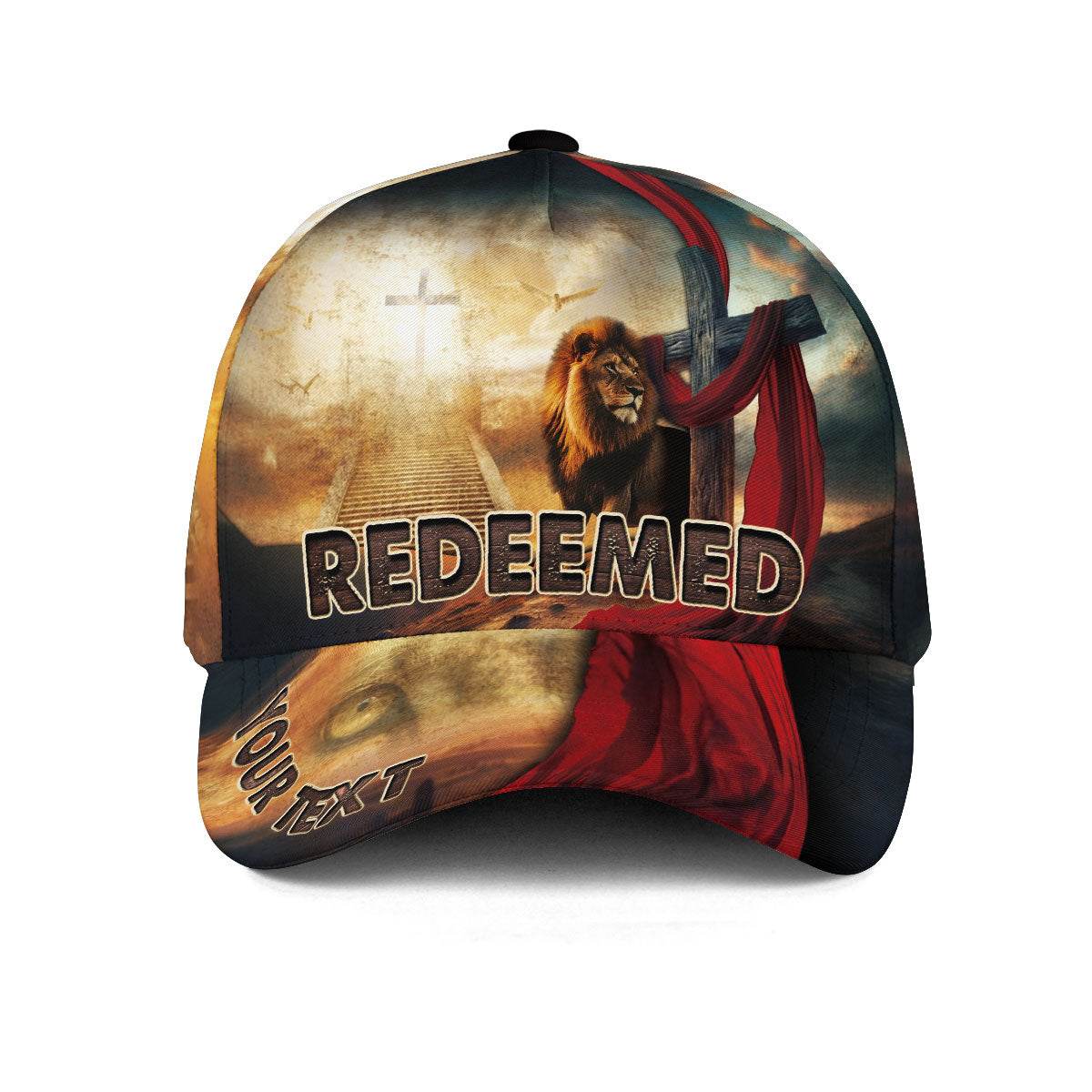 REDEEMED Custom Lion & Cross Cap – The Way, The Truth, The Life - Rust Field Wear