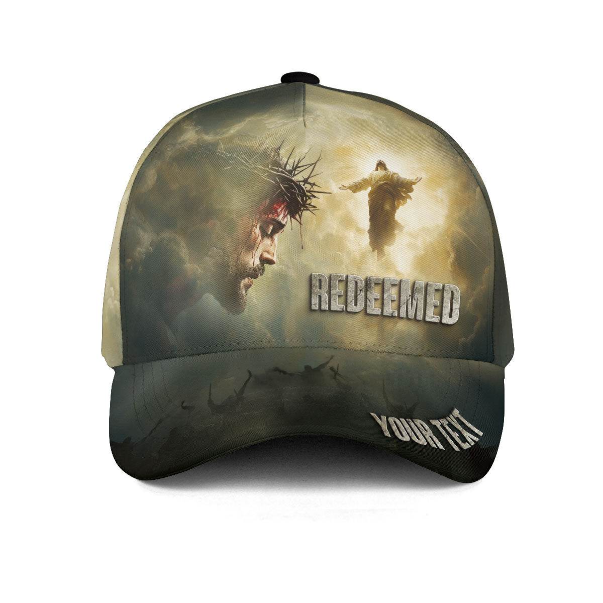 Redeemed by Grace – Jesus Ascension Christian Customized Hat - Rust Field Wear