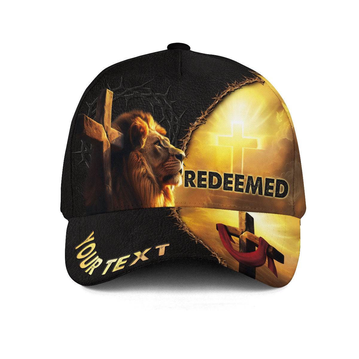 REDEEMED – Lion of Judah & Cross Customized Hat - Rust Field Wear
