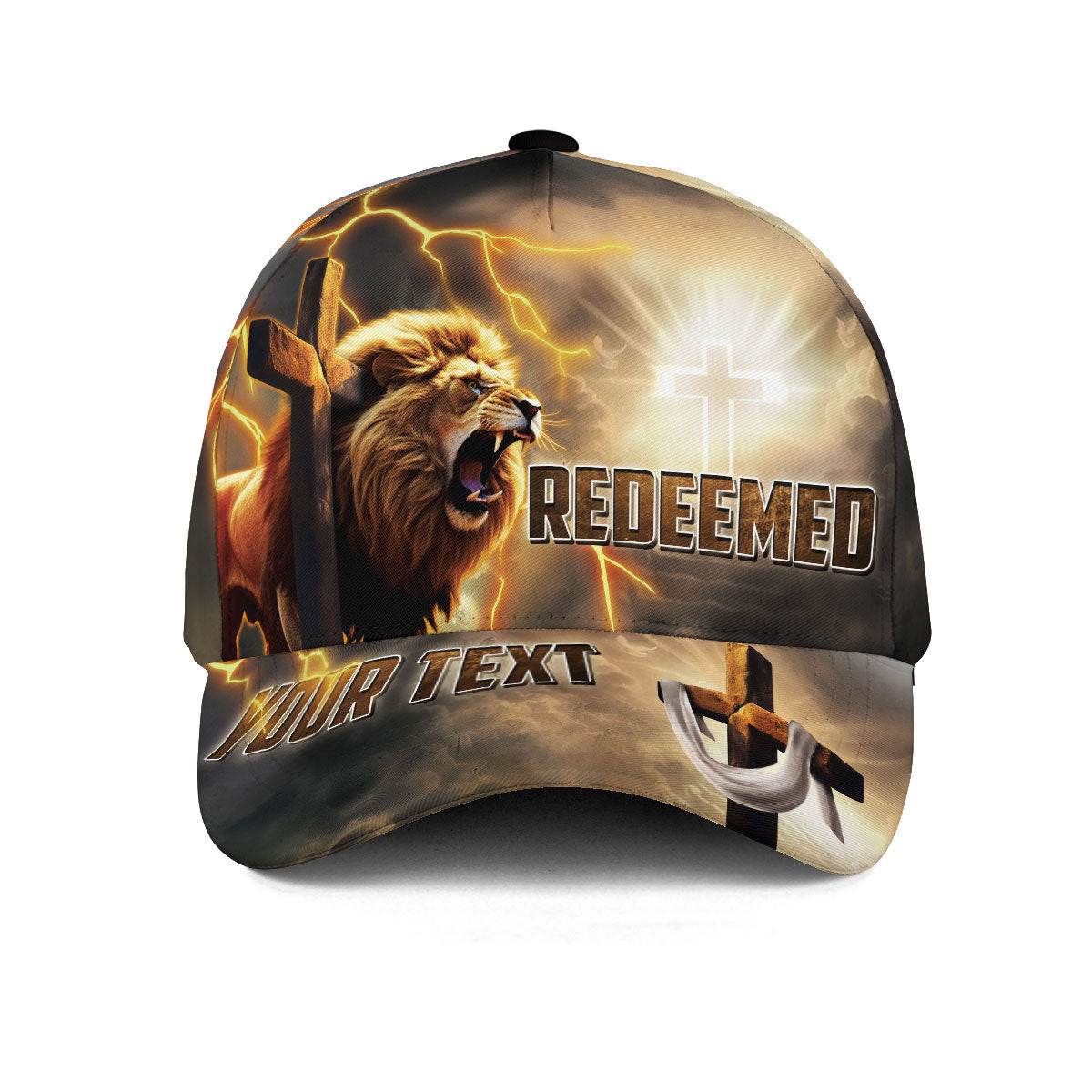 REDEEMED – Roaring Lion & Glorious Cross Customized Hat - Rust Field Wear