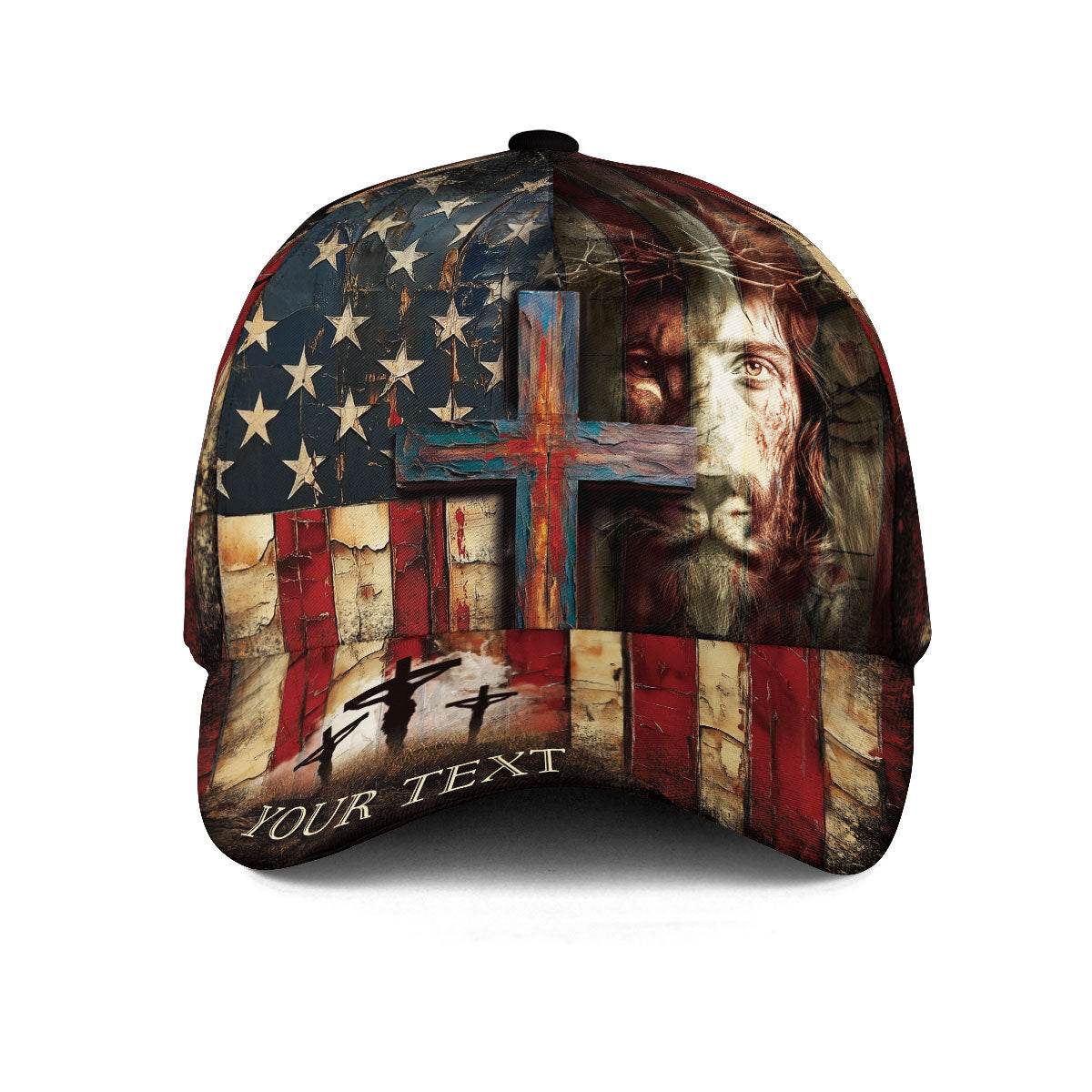 Blood-Stained Cross – Patriot Faith Customized Hat - Rust Field Wear