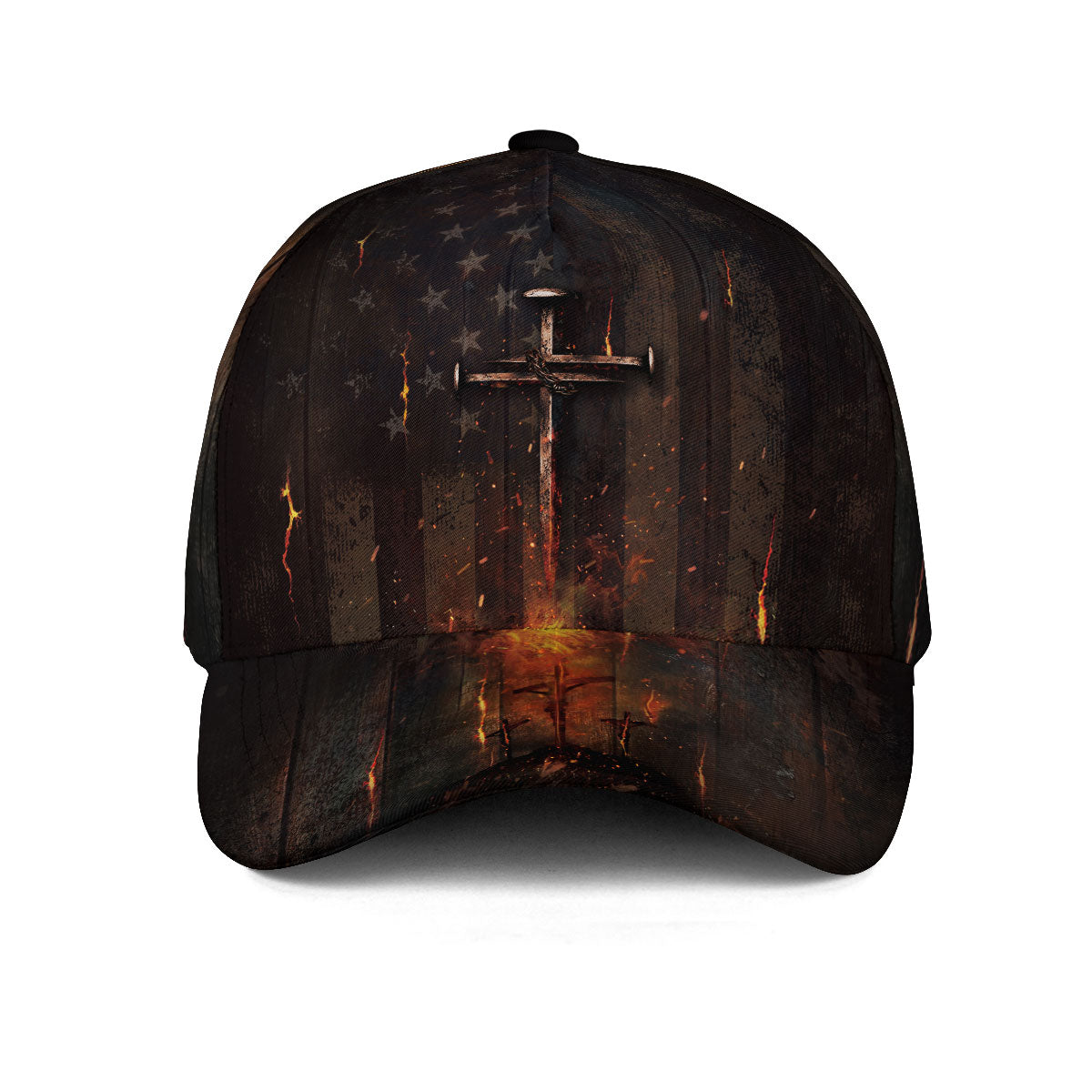 American Flag Cross Patriotic Christian Hat
